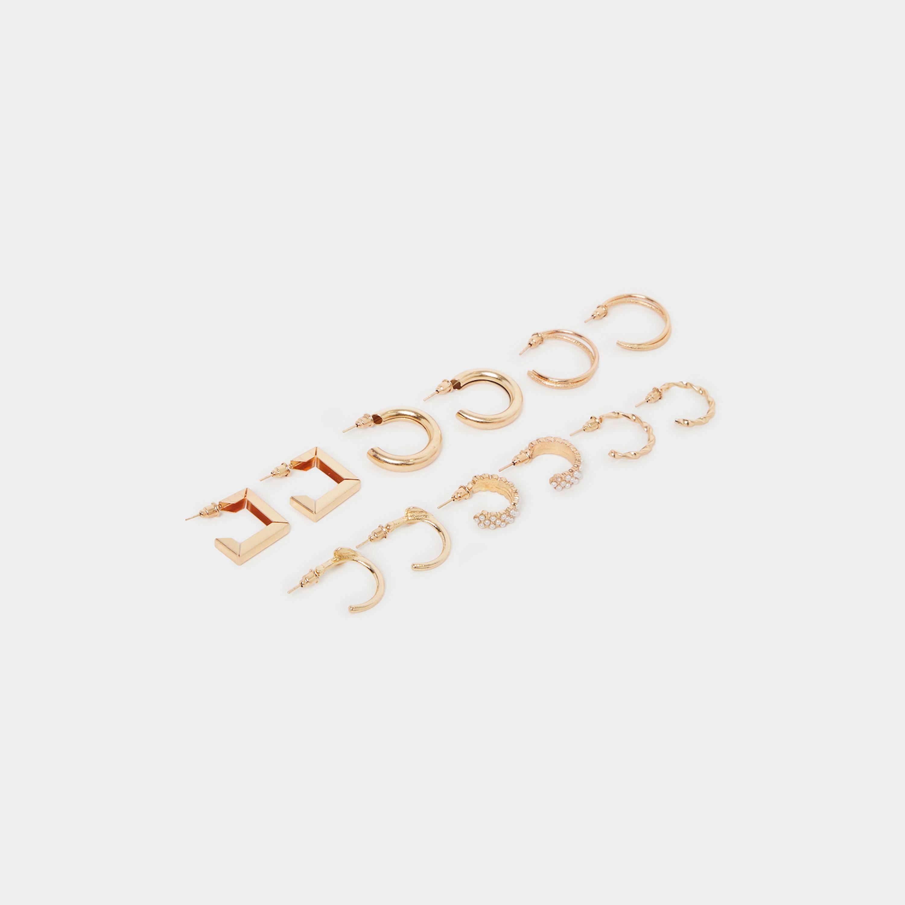 Styli Set Of 6 - Assorted Half Hoop Earrings-women-watchesandjewellery-jewellery-earrings-image-1