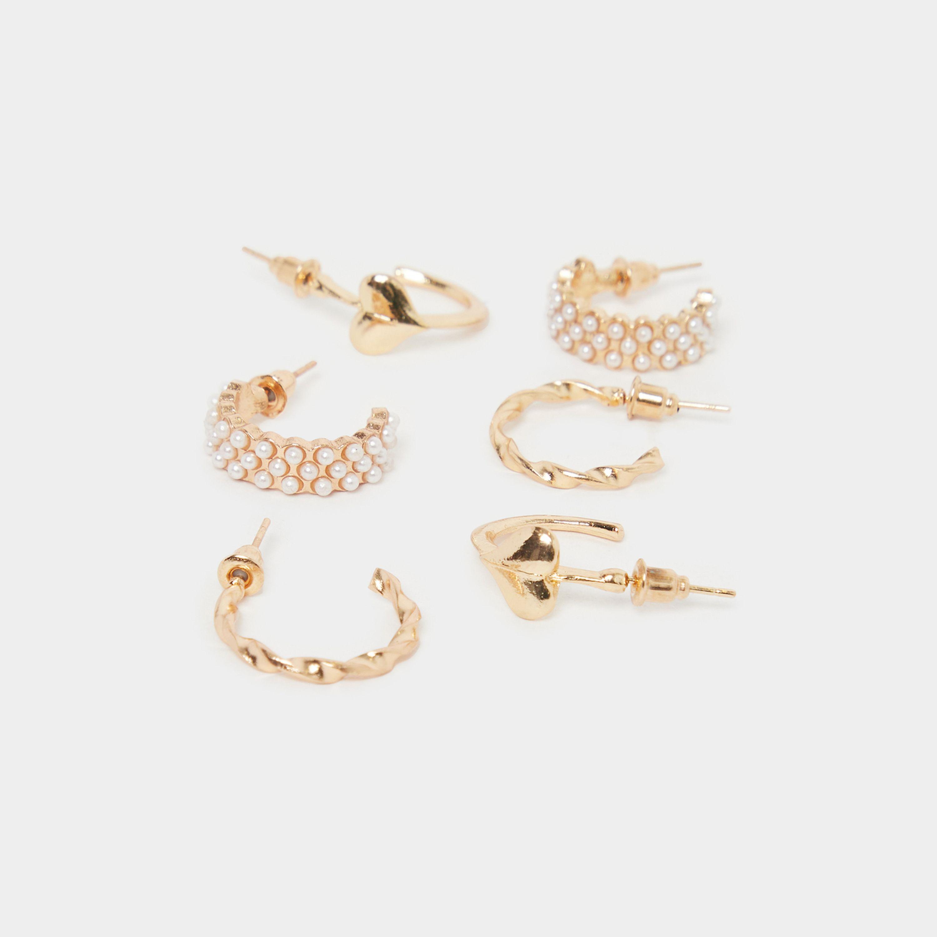 Styli Set Of 6 - Assorted Half Hoop Earrings-women-watchesandjewellery-jewellery-earrings-image-3
