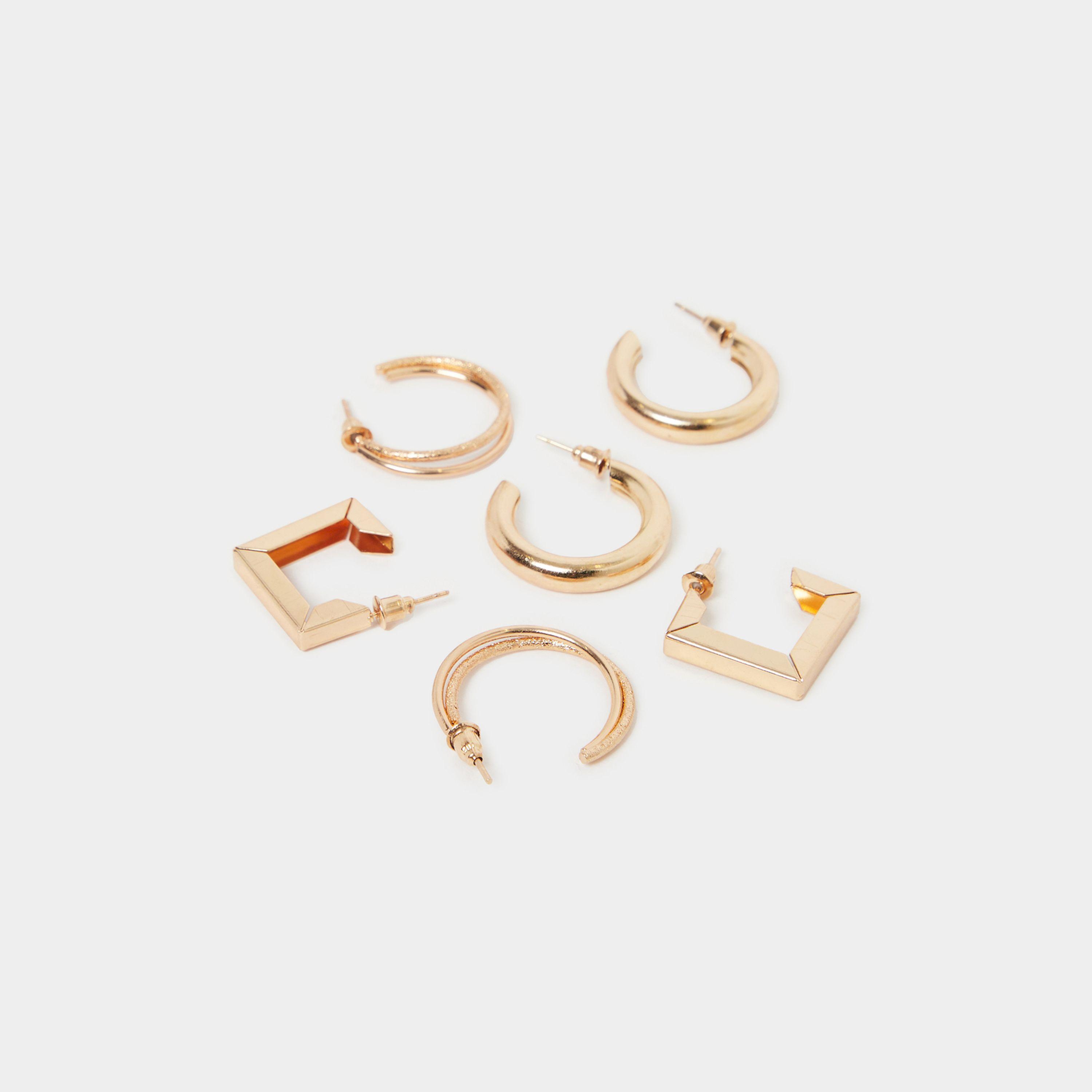 Styli Set Of 6 - Assorted Half Hoop Earrings-women-watchesandjewellery-jewellery-earrings-image-4