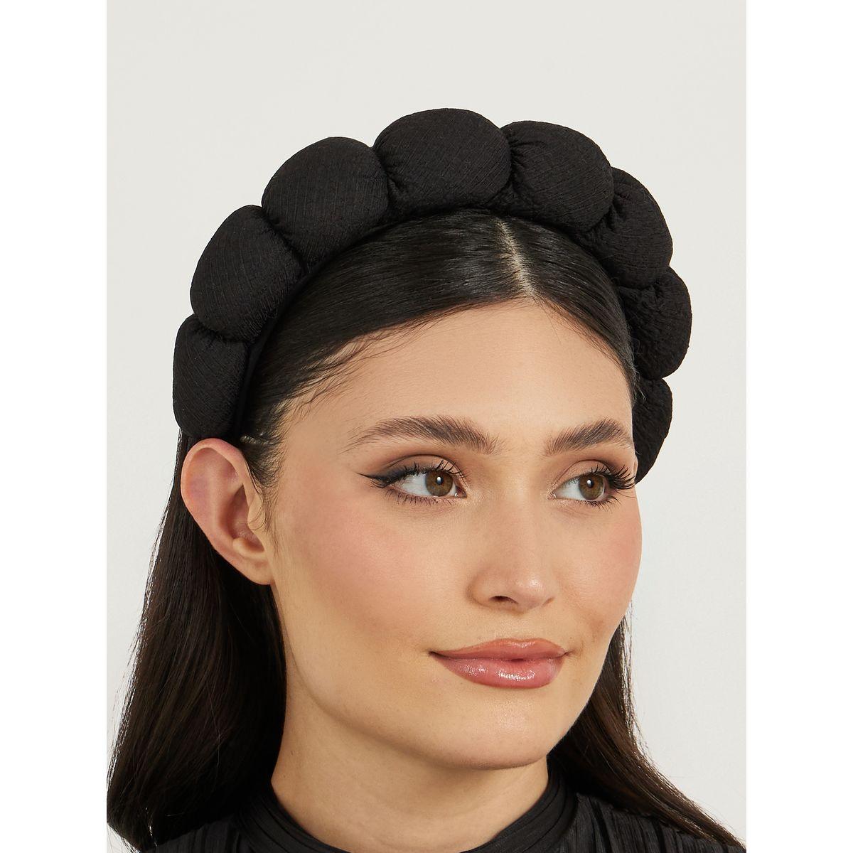 Set of 2 - Textured Pompom Headband-women-hairaccessories-bands-image-2