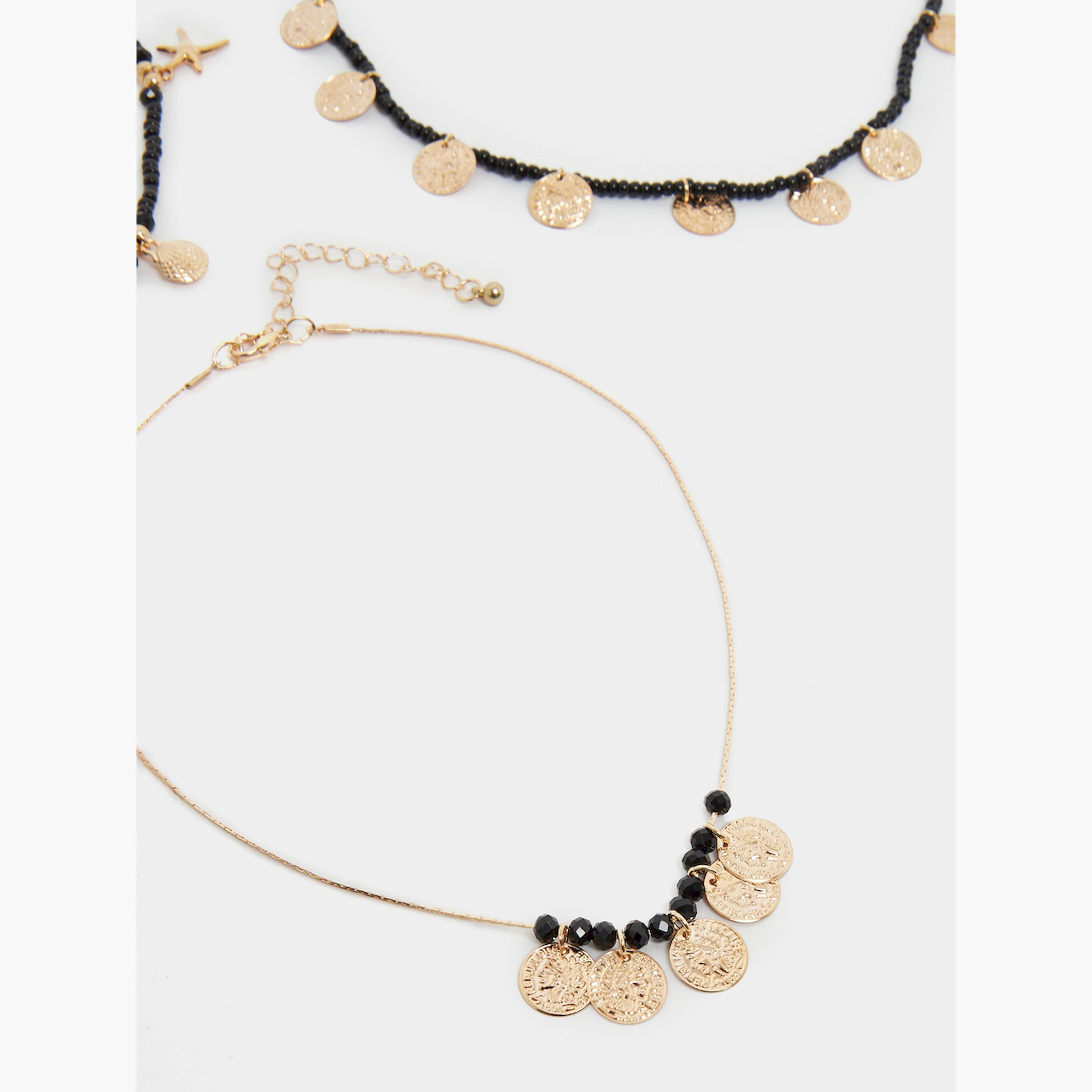 ستايلي -  مجموعة من 3 قطع قلادة متعددة القطرات-women-watchesandjewellery-jewellery-necklacesandpendants-image-4