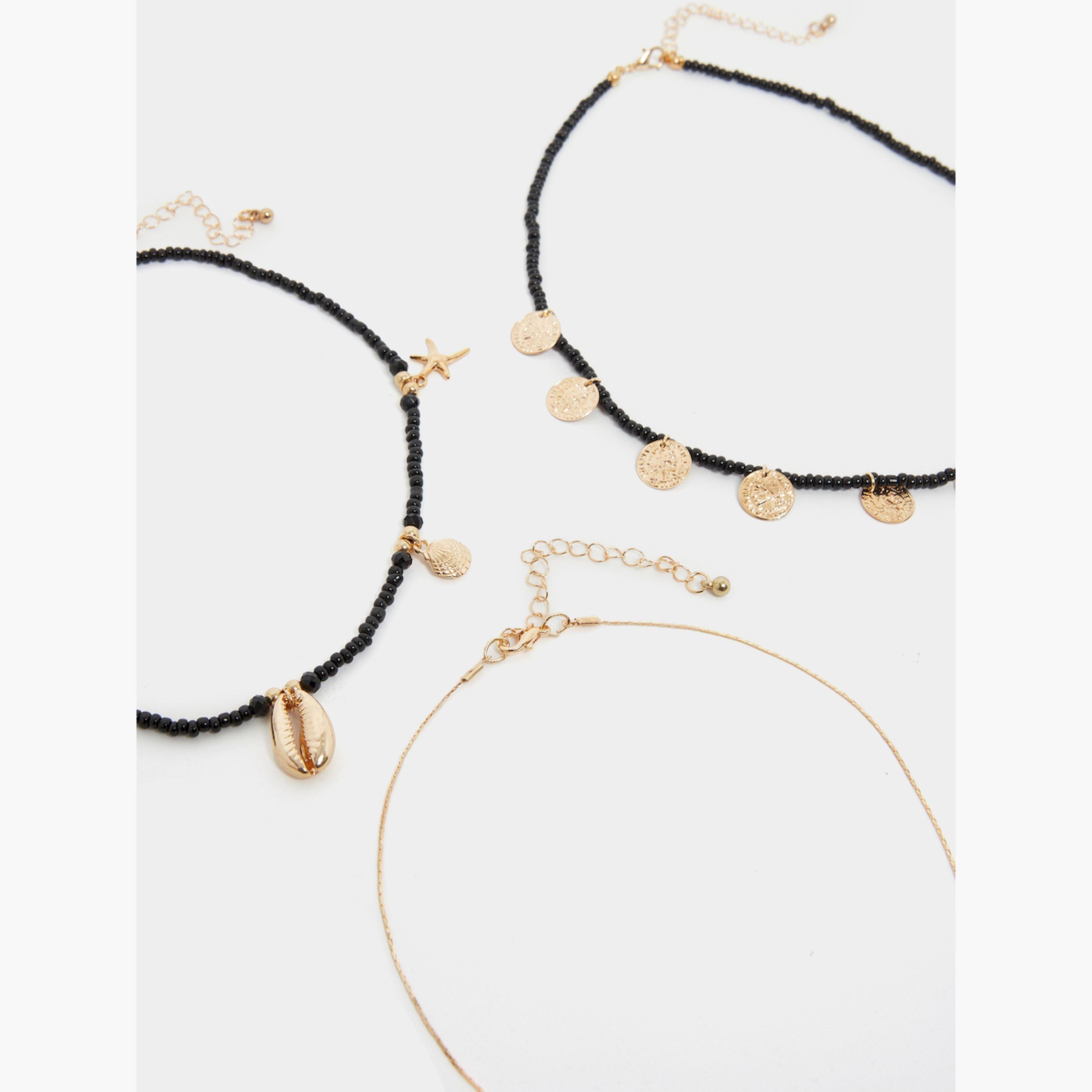 ستايلي -  مجموعة من 3 قطع قلادة متعددة القطرات-women-watchesandjewellery-jewellery-necklacesandpendants-image-5