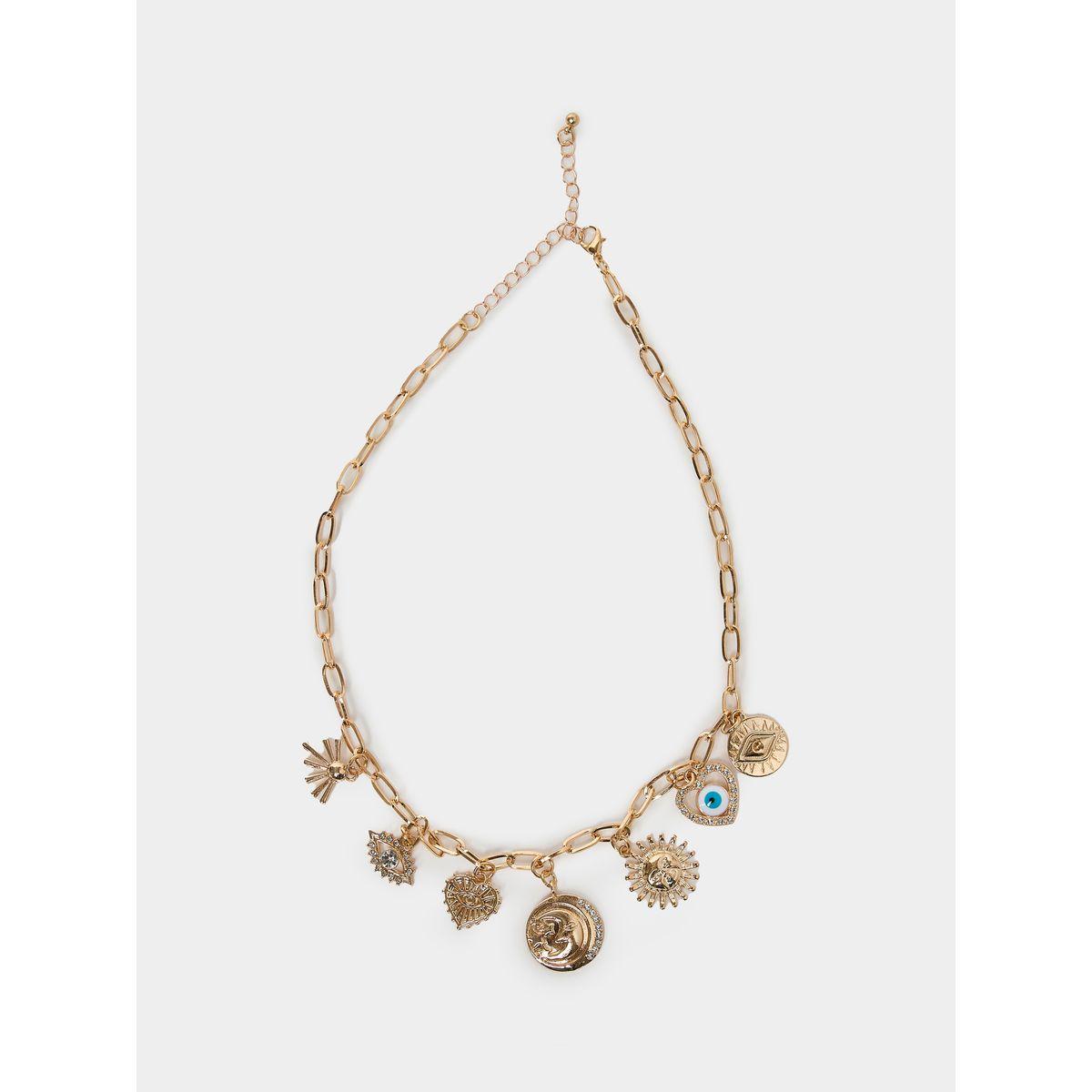 Multi Charm Link Chain Necklace-women-watchesandjewellery-jewellery-necklacesandpendants-image-1