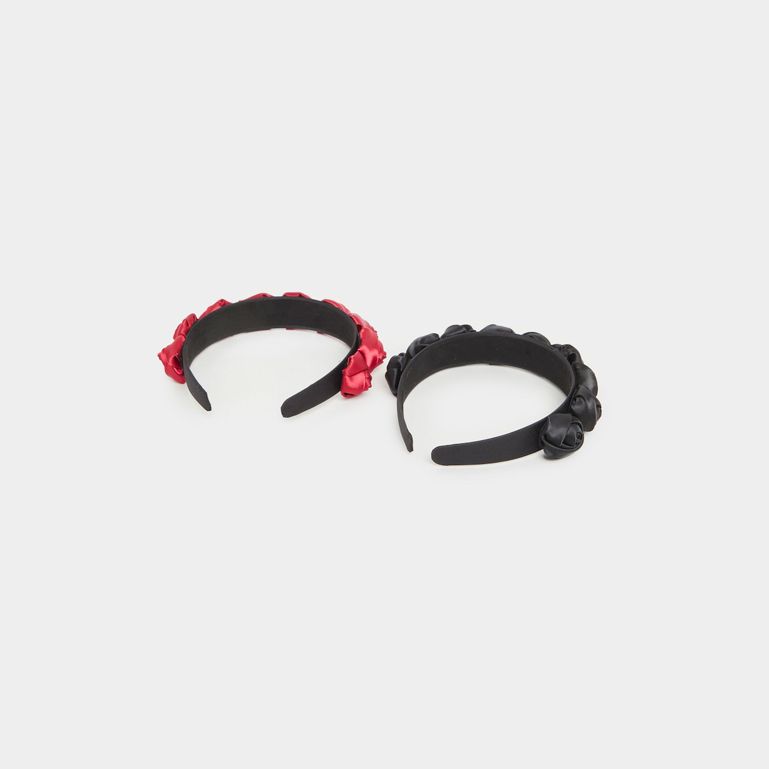 ستايلي - طقم من قطعتين - عصابة رأس مزينة بالزهور-women-hairaccessories-bands-image-5