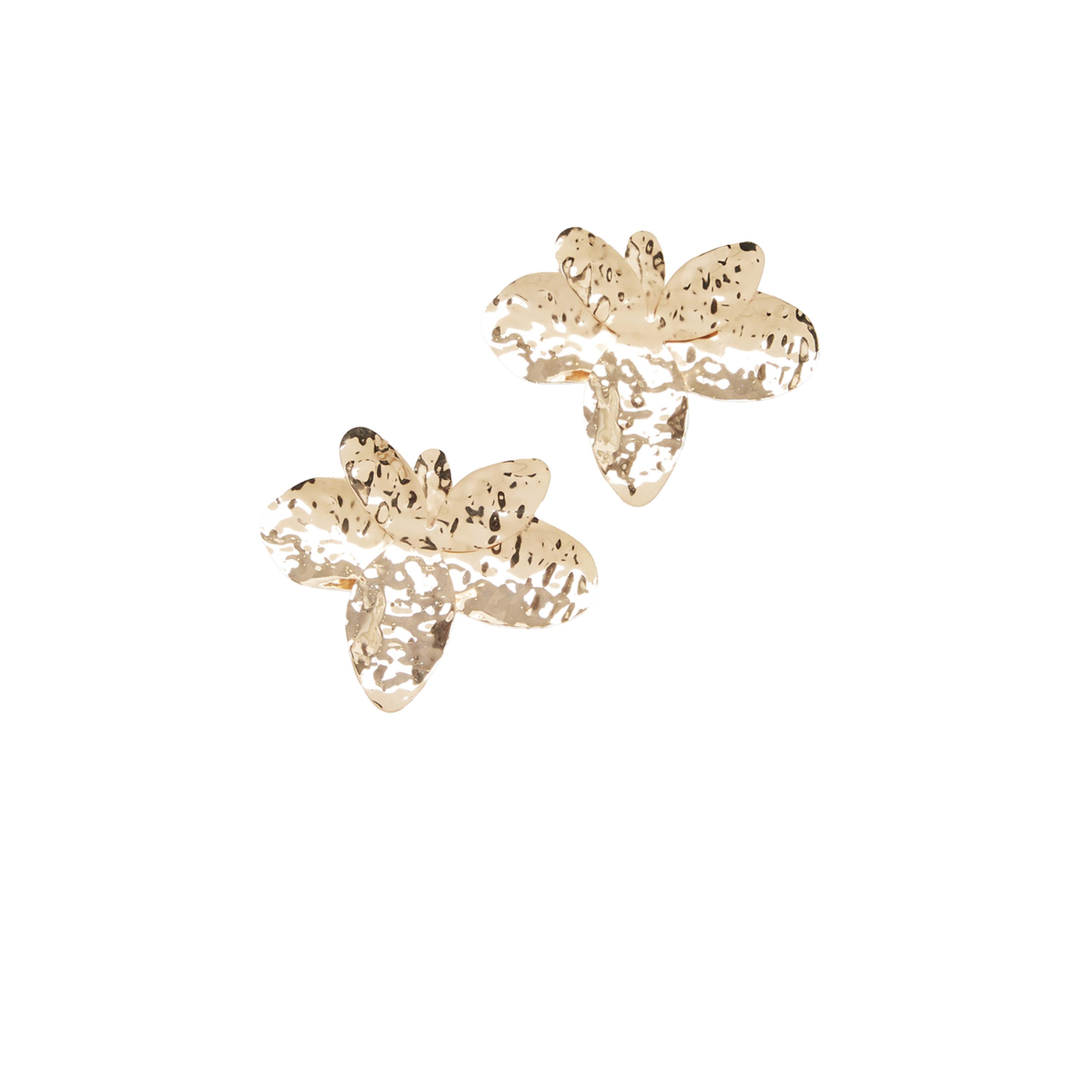 Styli Oversized Hammered Dangle Earrings-women-watchesandjewellery-jewellery-earrings-image-1