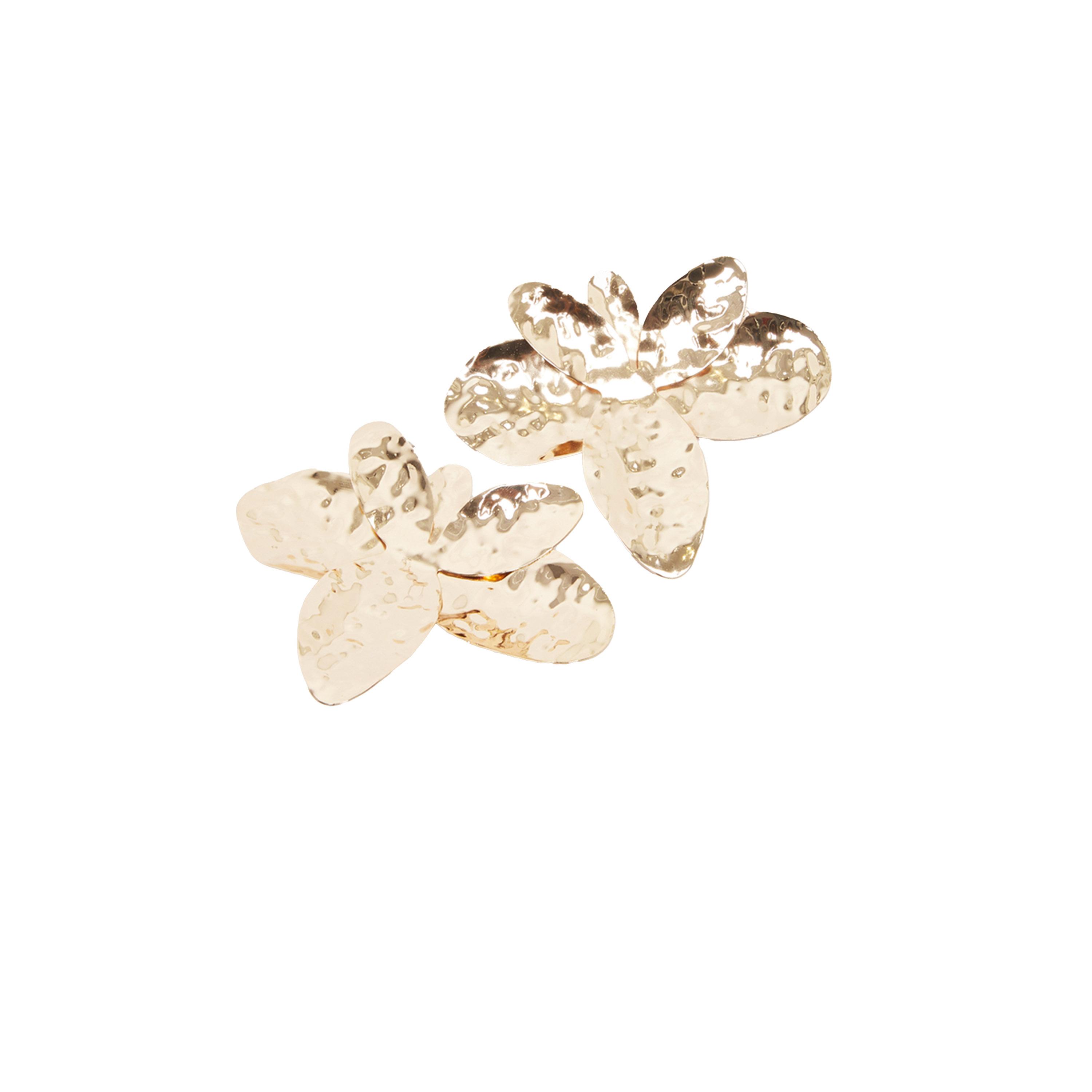 Styli Oversized Hammered Dangle Earrings-women-watchesandjewellery-jewellery-earrings-image-4