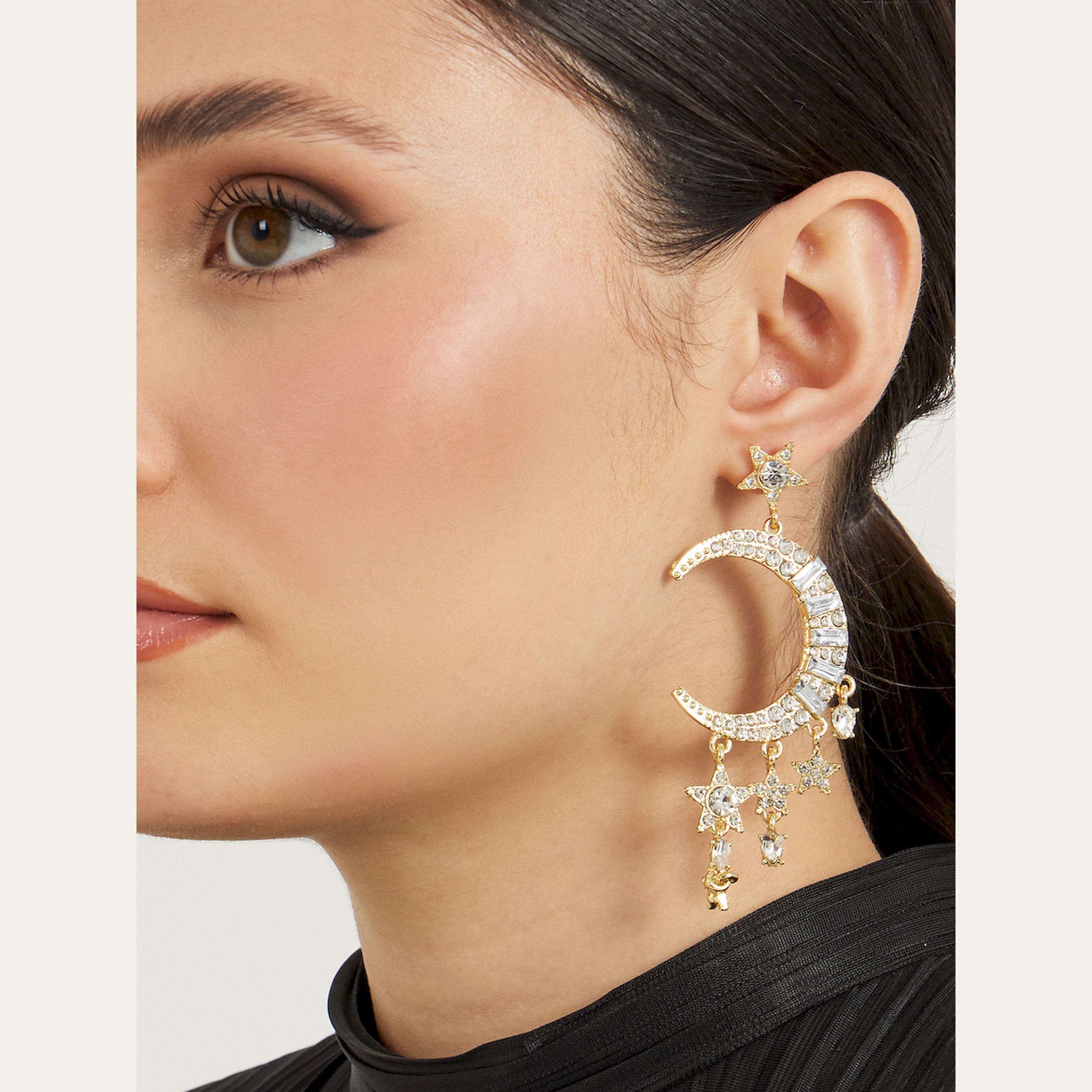 ستايلي - أقراط متدلية مزينة بالقمر والنجوم-women-watchesandjewellery-jewellery-earrings-image-2