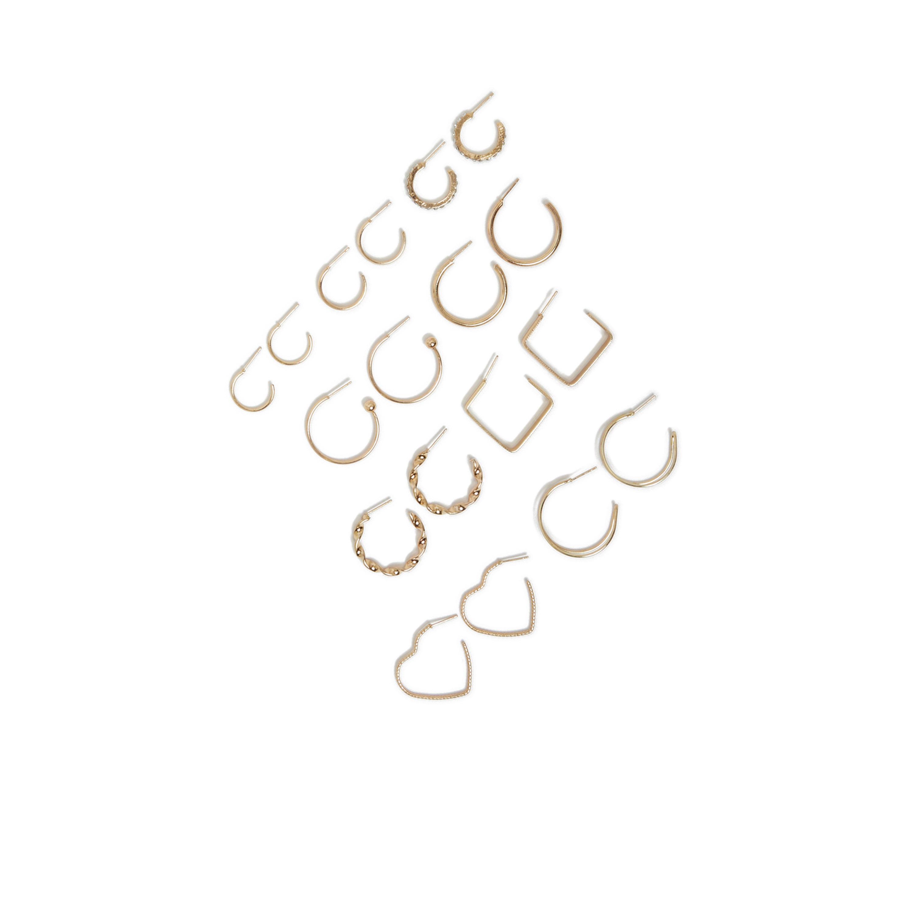 ستايلي -  مجموعة من 9 أقراط دائرية عادية نصف دائرية-women-watchesandjewellery-jewellery-earrings-image-1