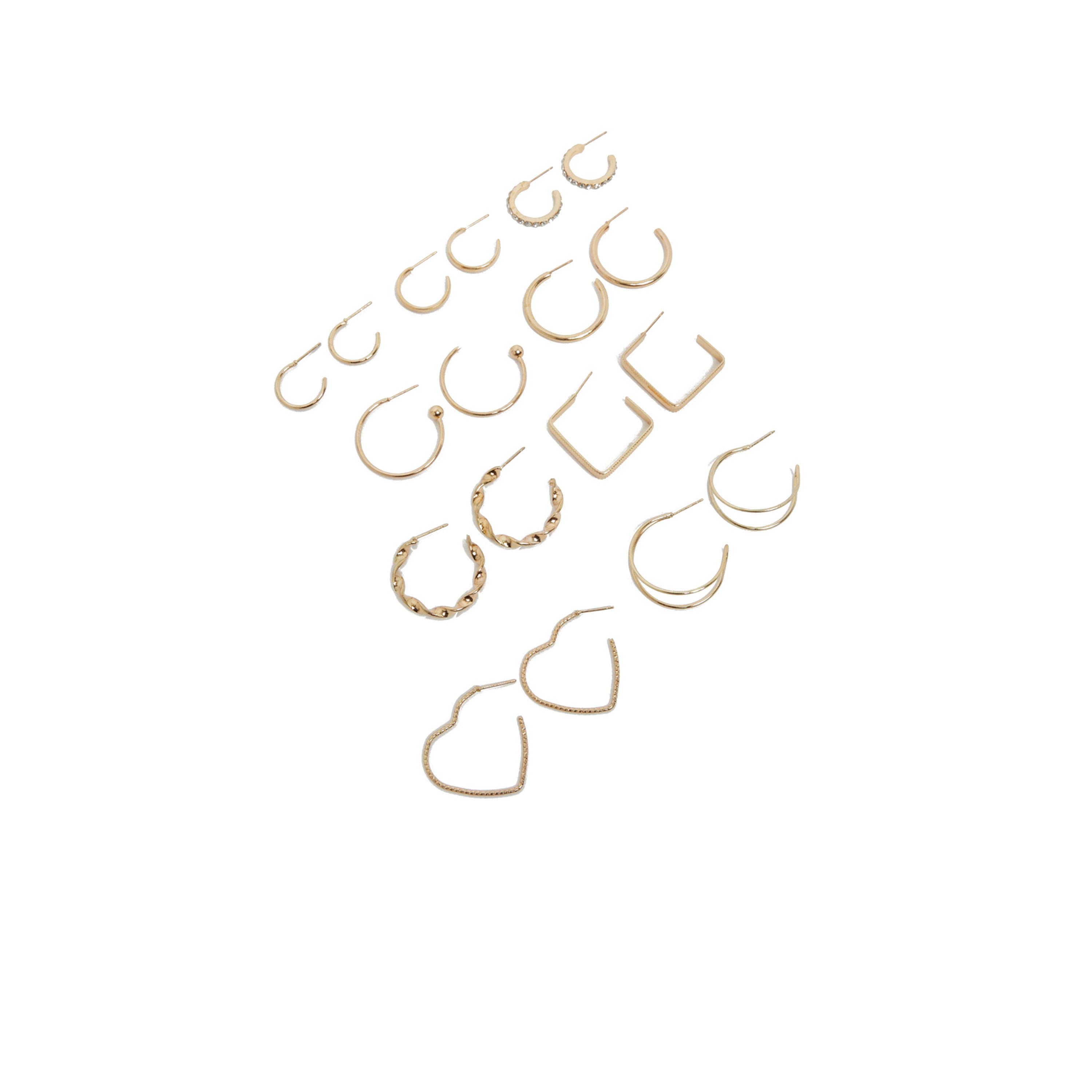 Styli Set of 9 - Plain Half Hoop Earrings-women-watchesandjewellery-jewellery-earrings-image-3