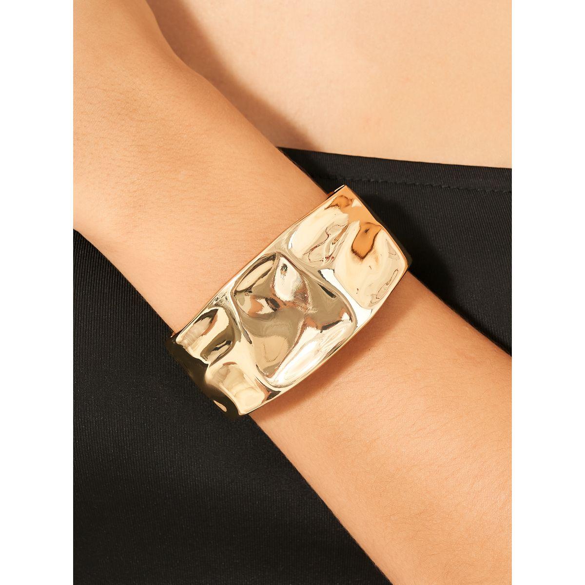Metallic Thick Cuff Bracelet-women-watchesandjewellery-jewellery-banglesandbracelets-image-1