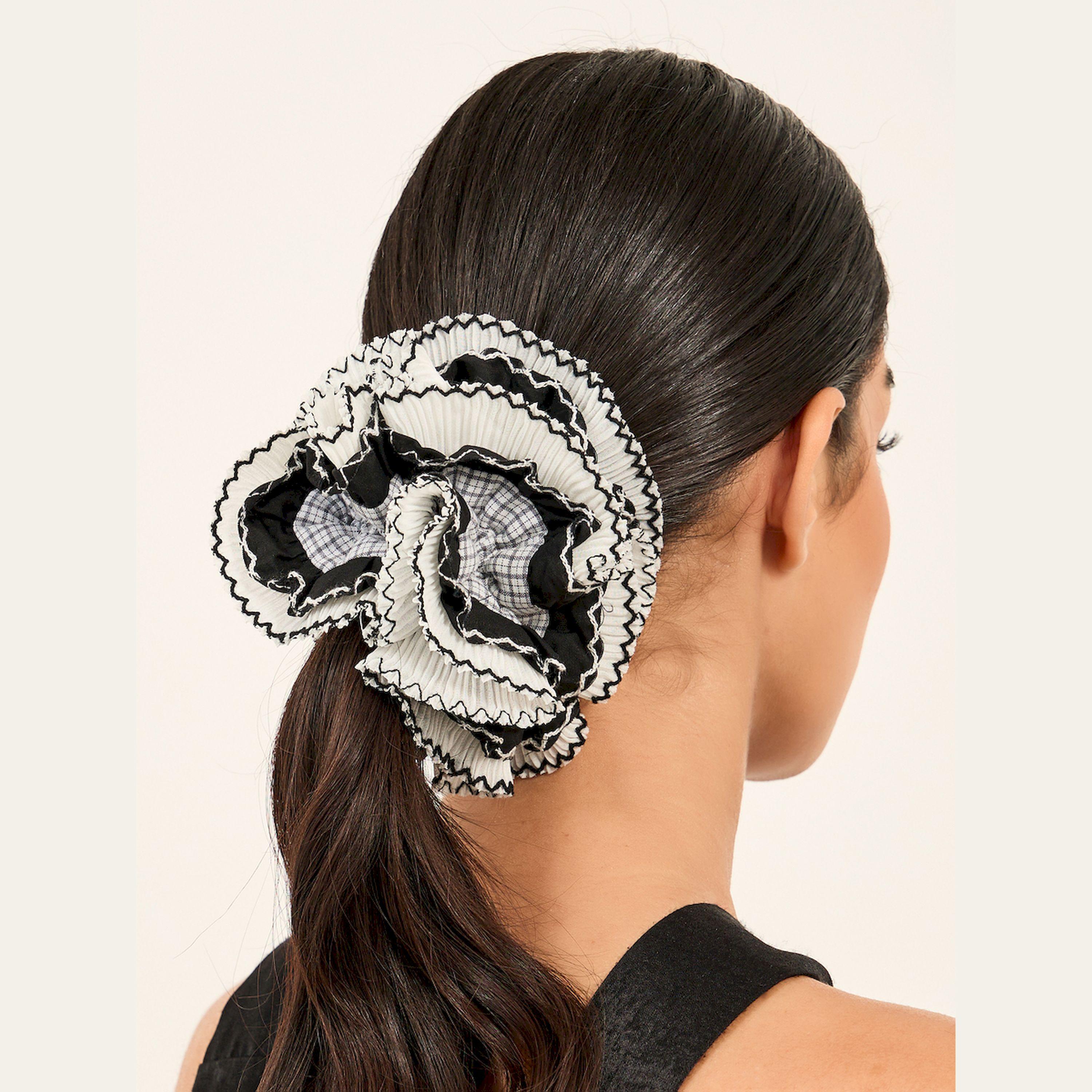 Styli Textured Scrunchie-women-winterwear-scarves-image-2