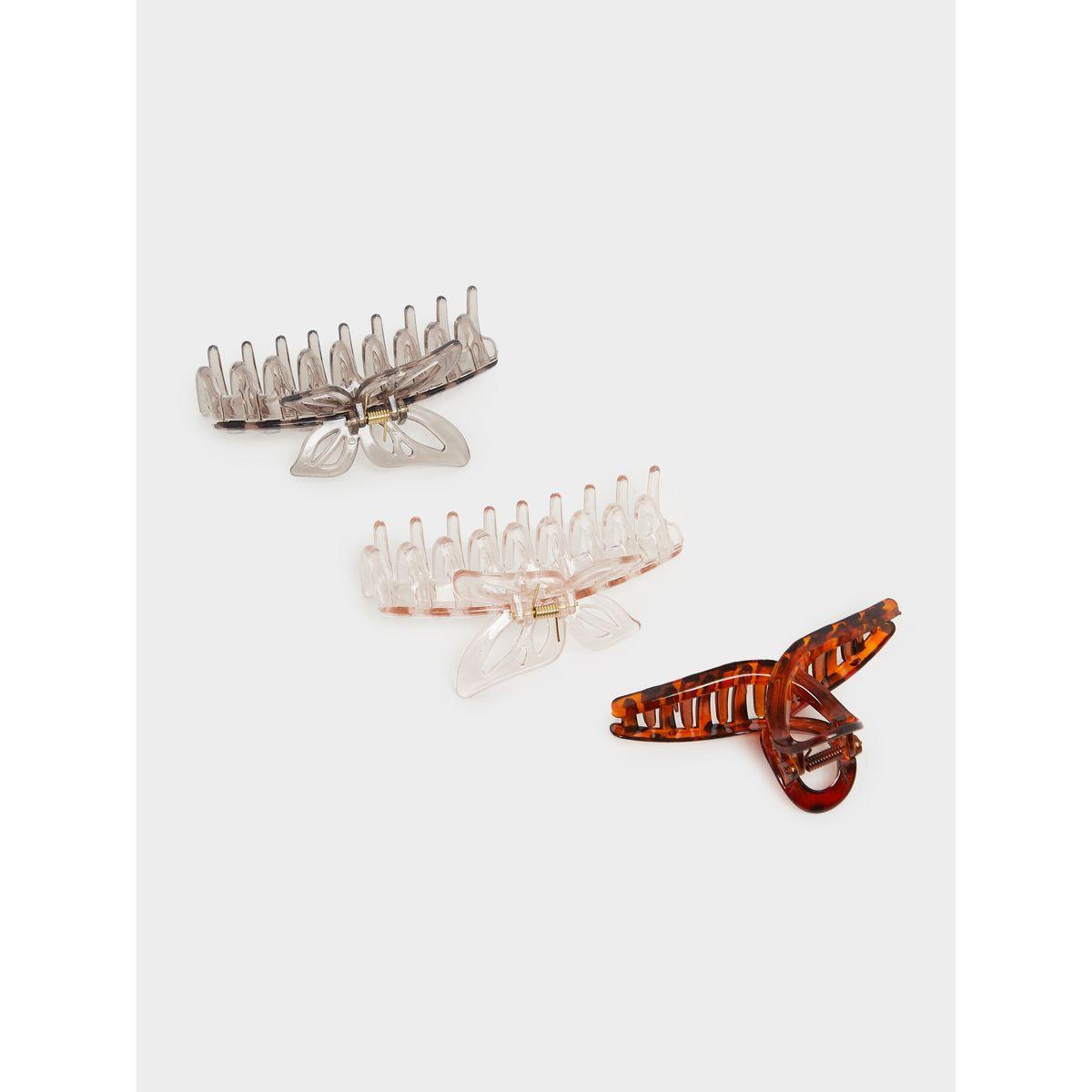 Set of 3 - Solid Claw Clips-women-hairaccessories-bands-image-3