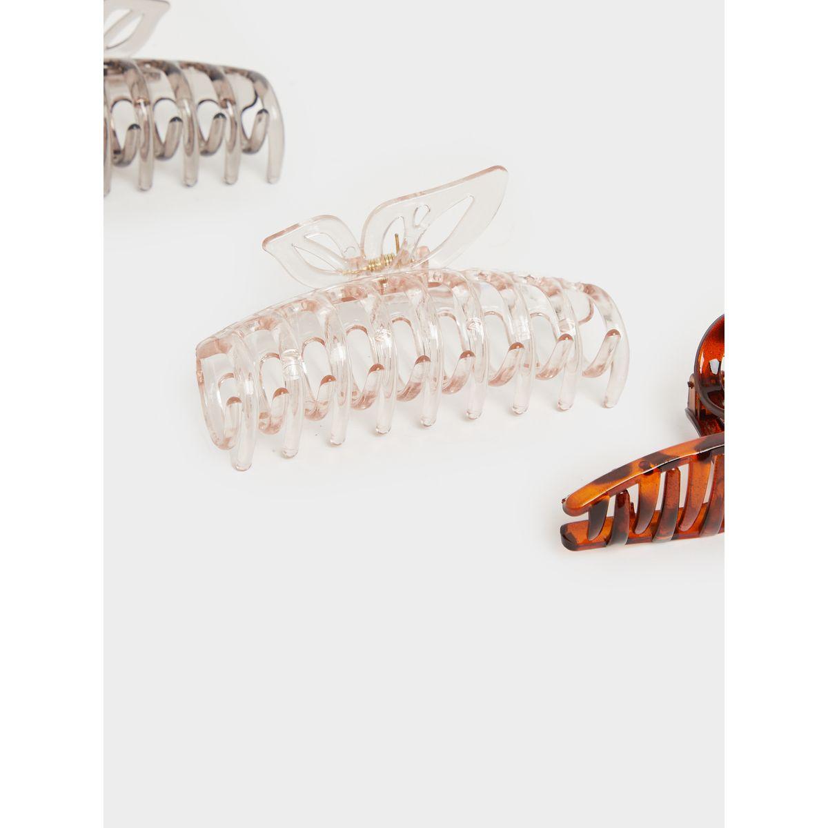 Set of 3 - Solid Claw Clips-women-hairaccessories-bands-image-4