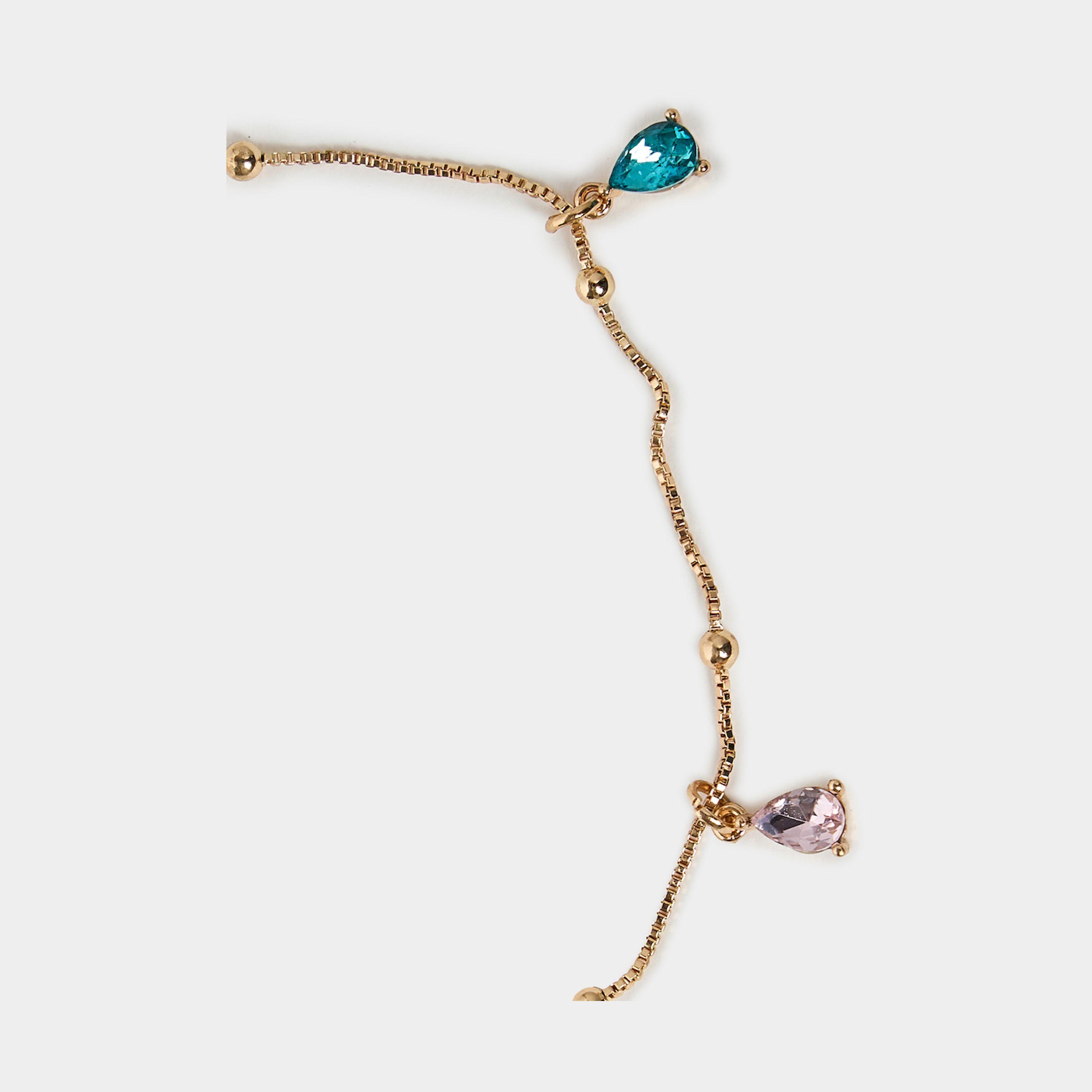 ستايلي - طقم من 3 قطع - خلخال بتعليقات مع مشبك إغلاق-women-watchesandjewellery-jewellery-anklets-image-4