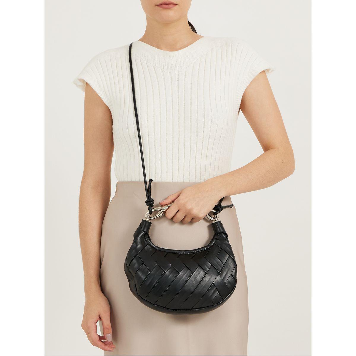 شنطة يد بتفاصيل مضفرة ومقبض يد براق-women-bagsandwallets-handbags-image-5
