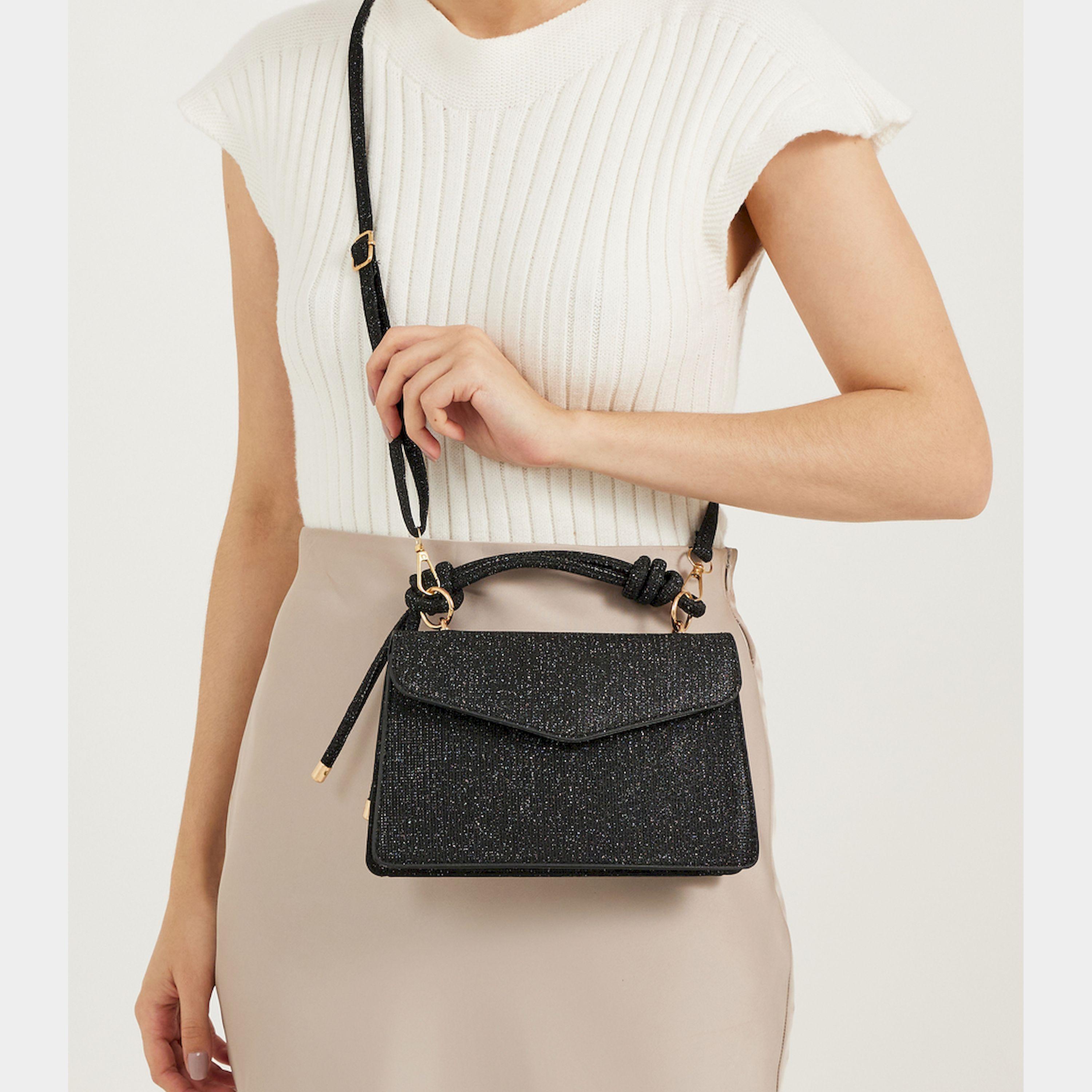 ستايلي - حقيبة يد براقة بحزام قابل للفصل-women-bagsandwallets-handbags-image-2
