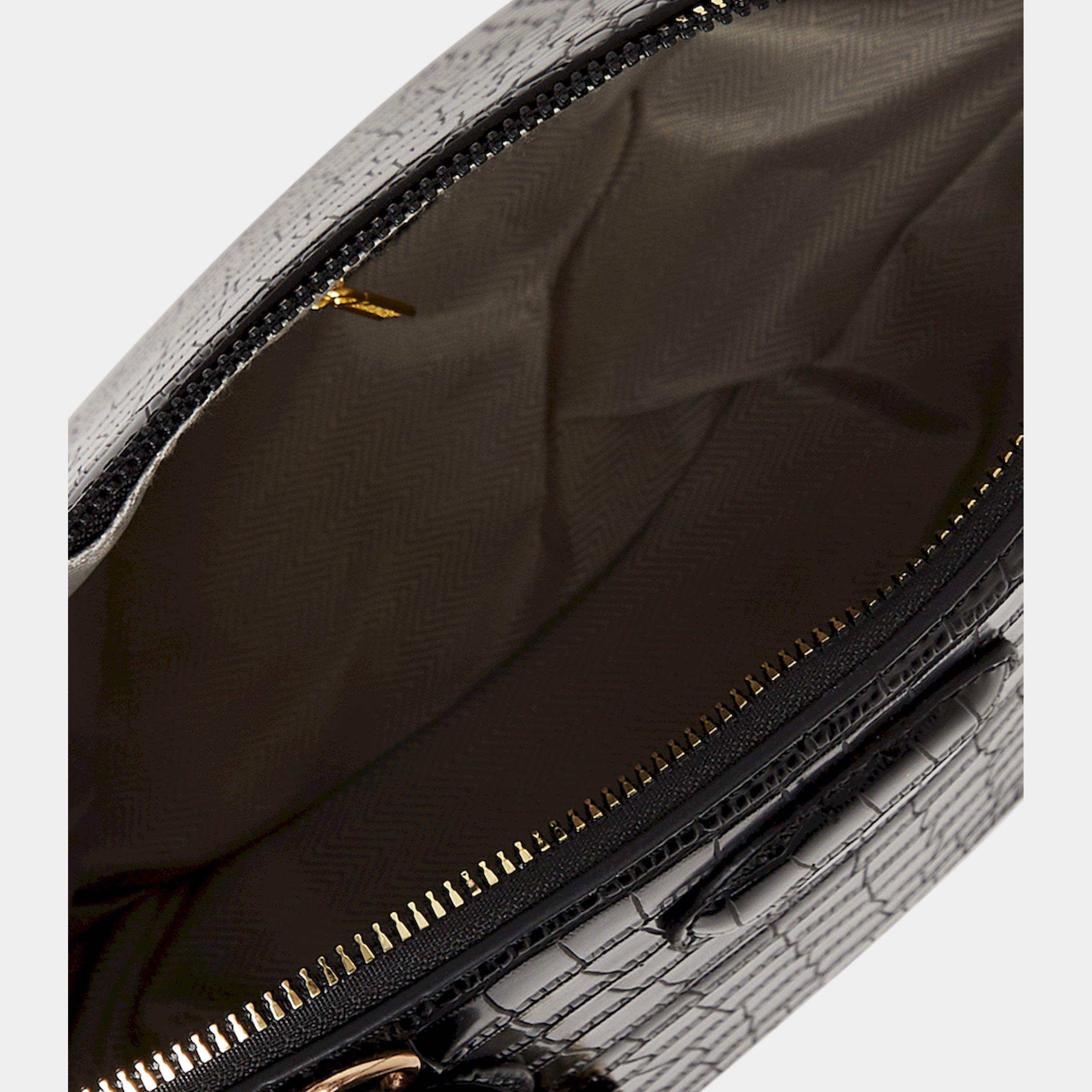 Styli Croc Skin Texture Handbag With Top Handle And Zip Closure-women-bagsandwallets-handbags-image-6