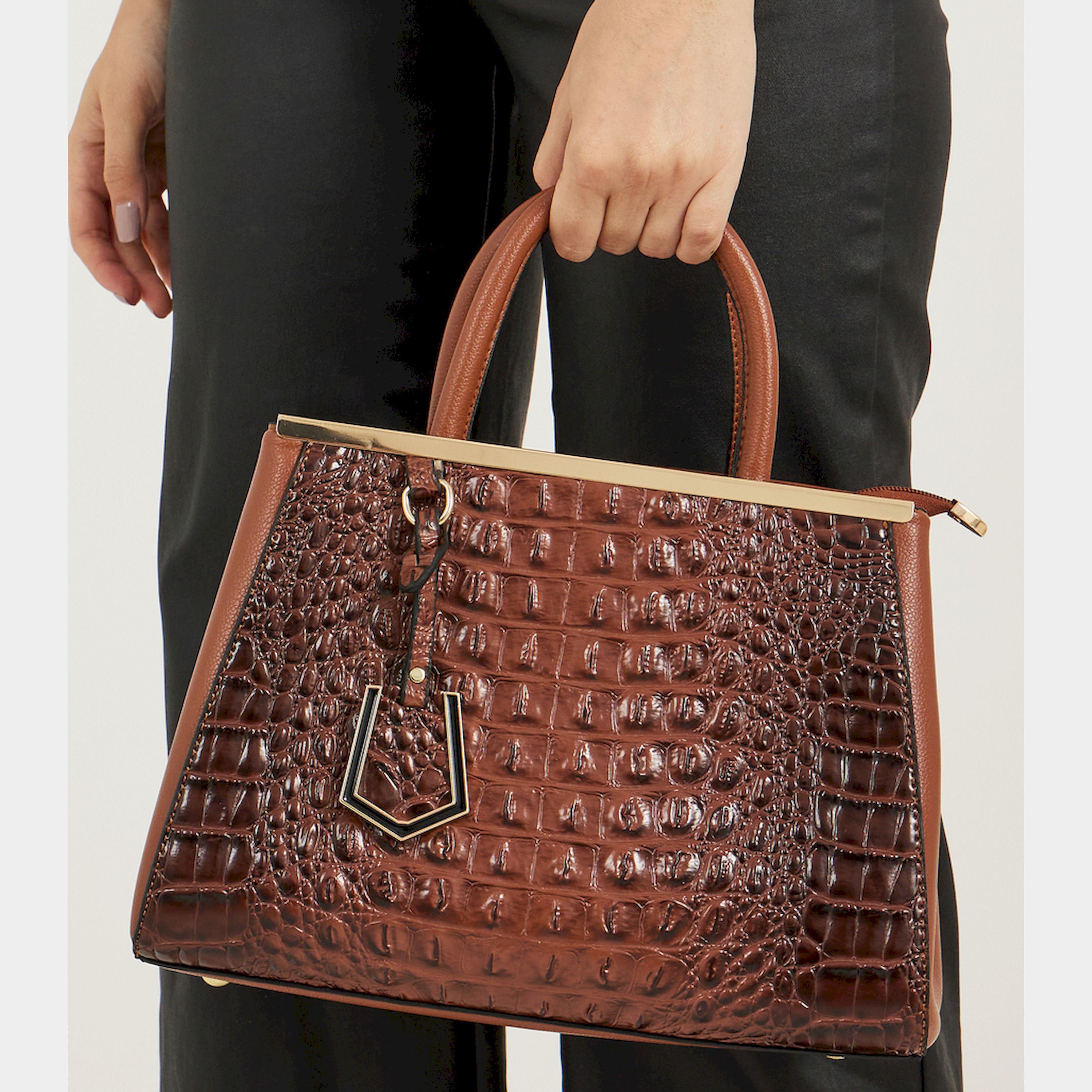 ستايلي - حقيبة يد بنقشة جلد التمساح مع إغلاق بسحاب-women-bagsandwallets-handbags-image-3