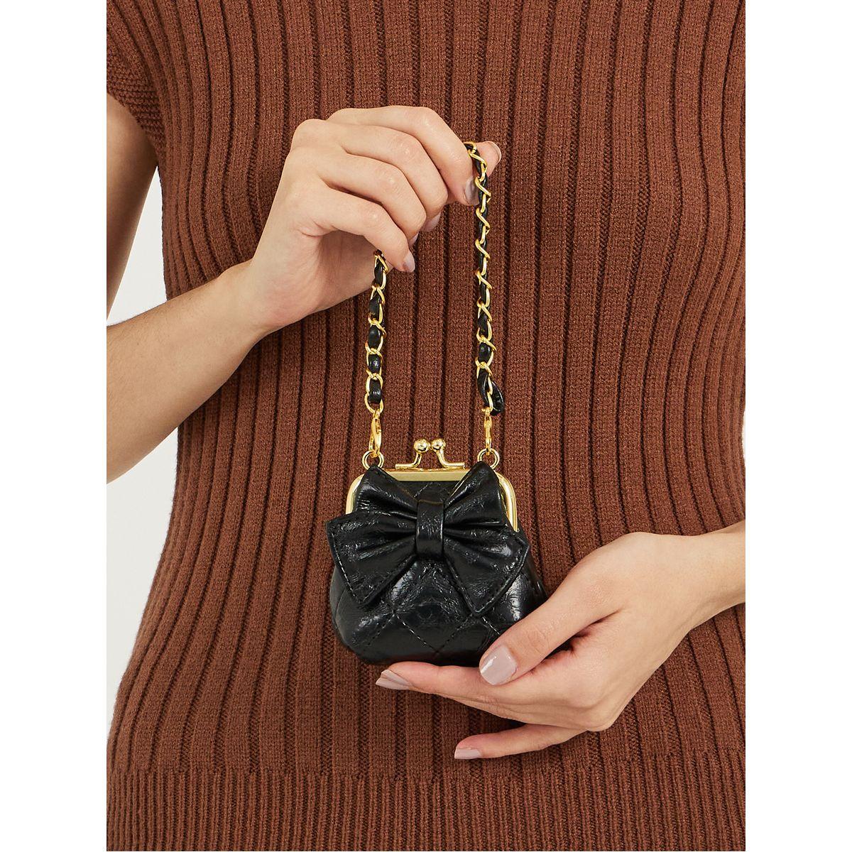 Bow Accent Crossbody Bag with Chain Strap-women-bagsandwallets-handbags-image-3