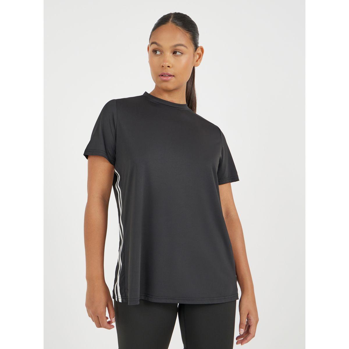 بلوزة رياضية بأشرطة جانبية واكمام قصيرة-women-clothing-sportswearandactivewear-tshirtsandvests-image-1