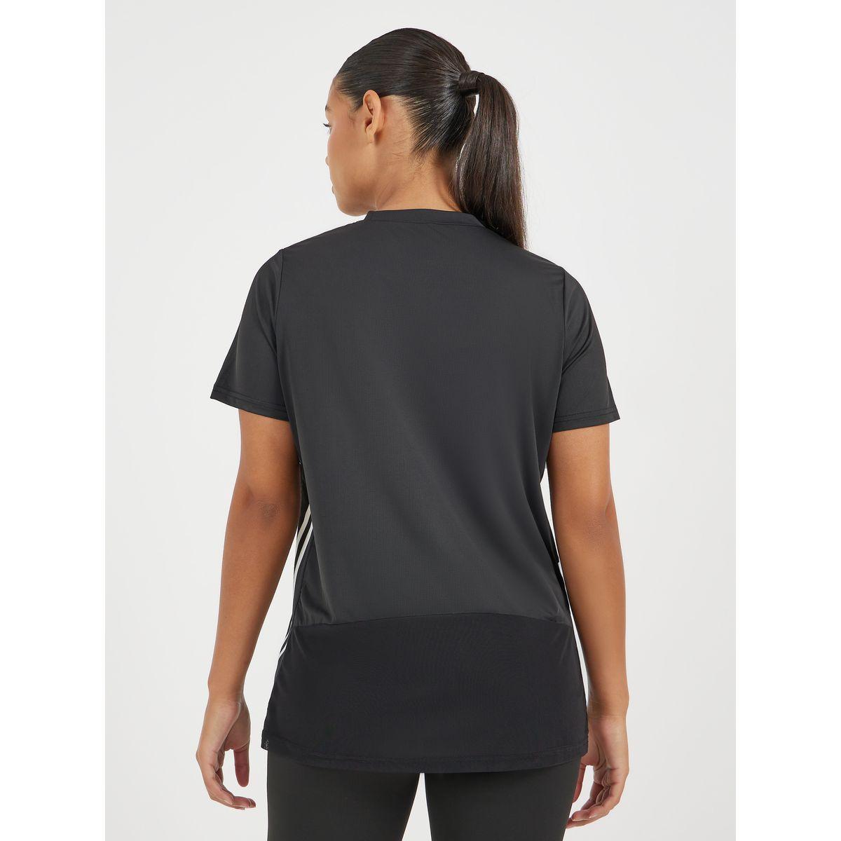Stripe Detail Back Mesh Hem Short Sleeve Top-women-clothing-sportswearandactivewear-tshirtsandvests-image-4