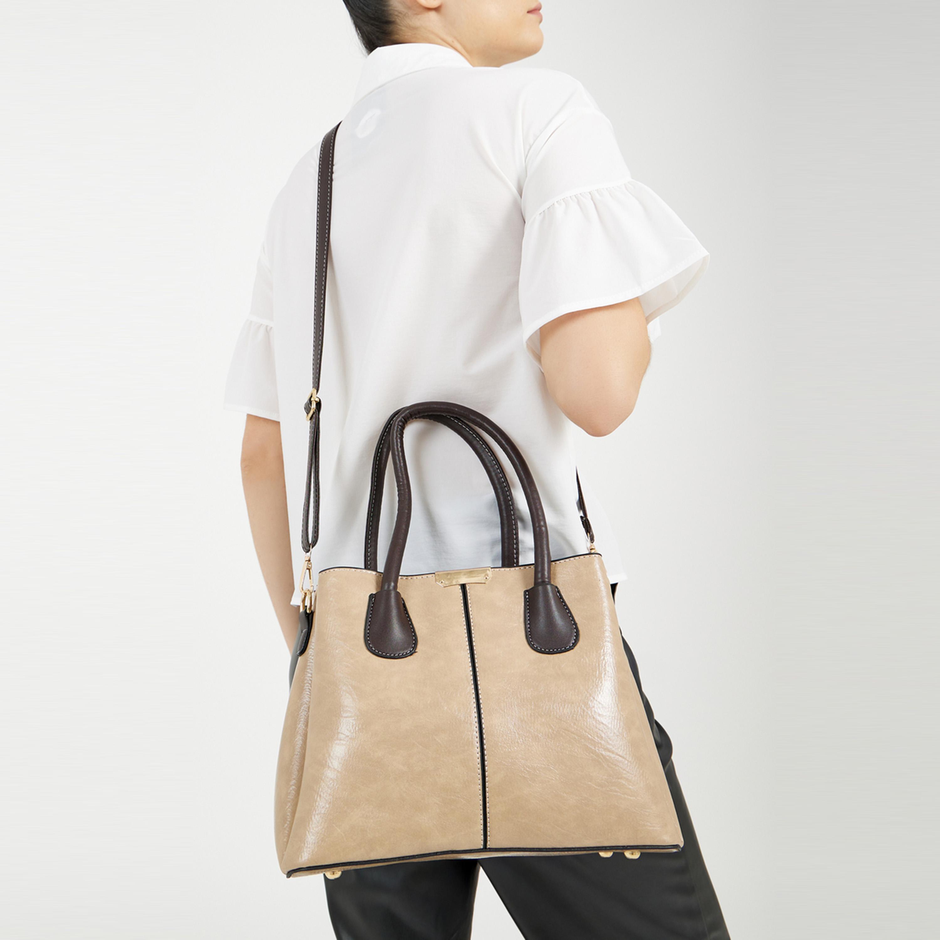 ستايلي - طقم من 3 قطع - حقيبة يد برقعة معدنية مع محفظة وحامل بطاقات-women-bagsandwallets-handbags-image-2