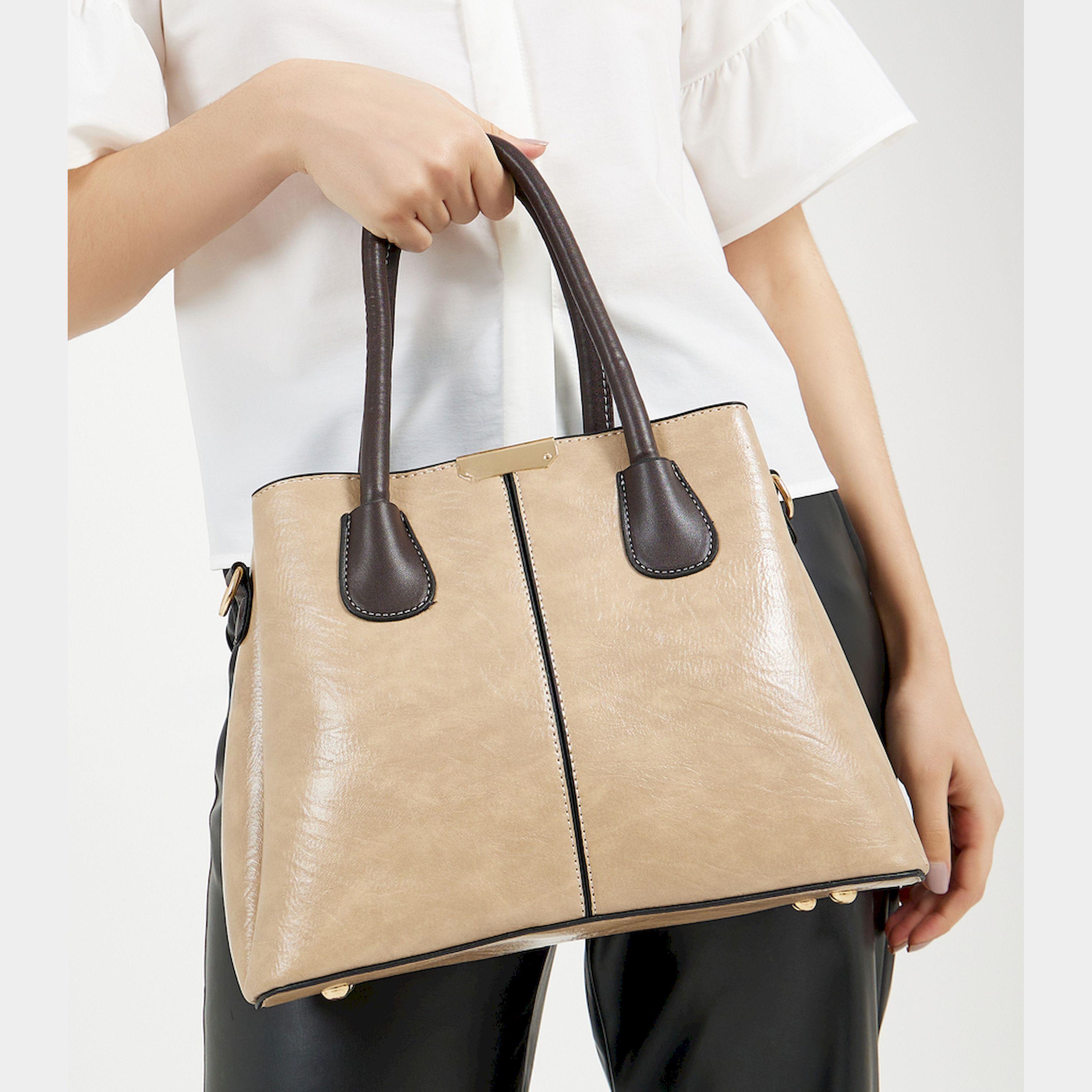 ستايلي - طقم من 3 قطع - حقيبة يد برقعة معدنية مع محفظة وحامل بطاقات-women-bagsandwallets-handbags-image-3