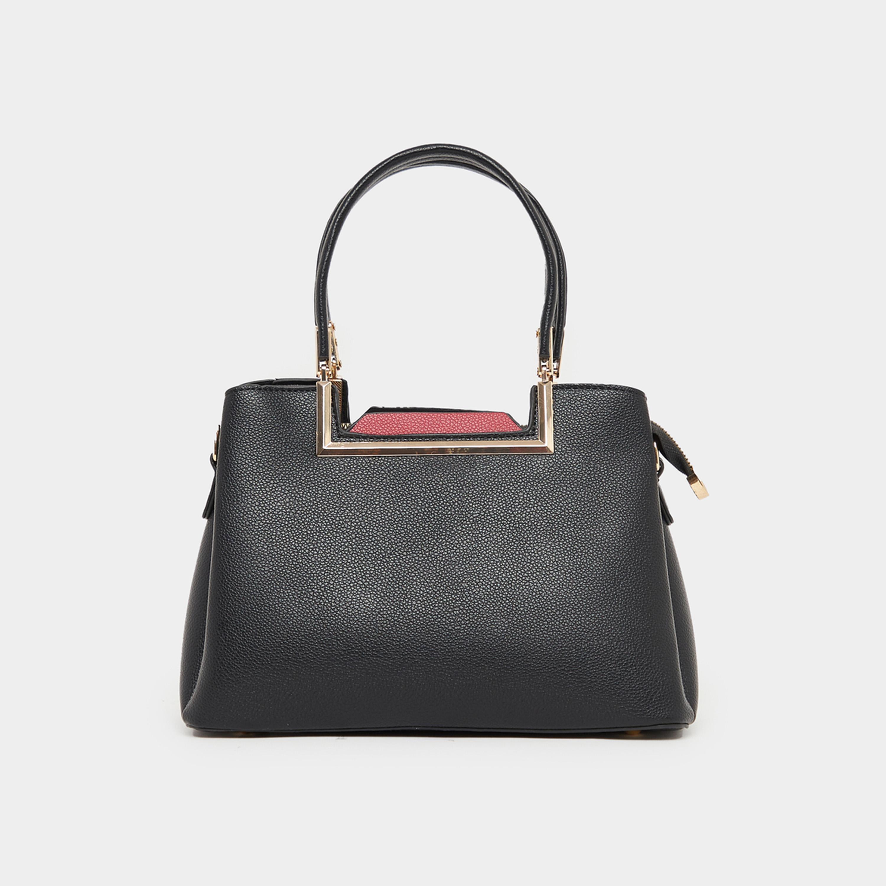 Styli Metal Accent Shoulder Bag With Dual Handle-women-bagsandwallets-handbags-image-4