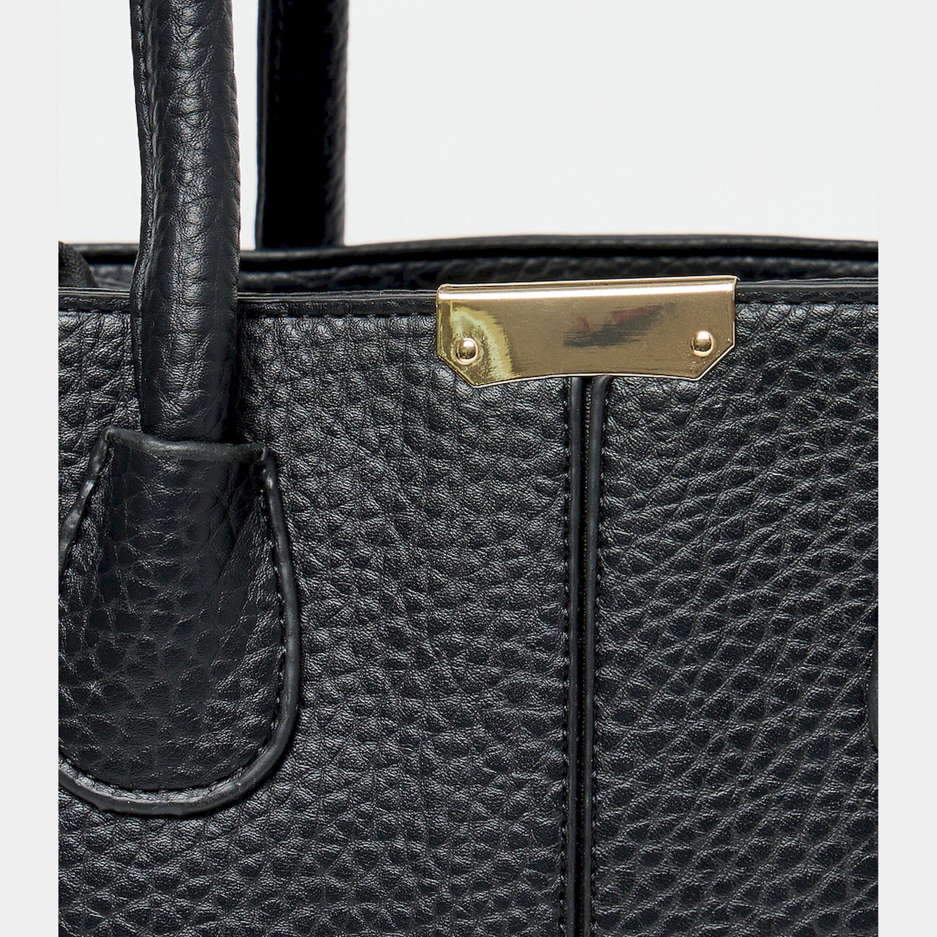 Styli Pebble Textured Handbag With Purse Set-women-bagsandwallets-handbags-image-5