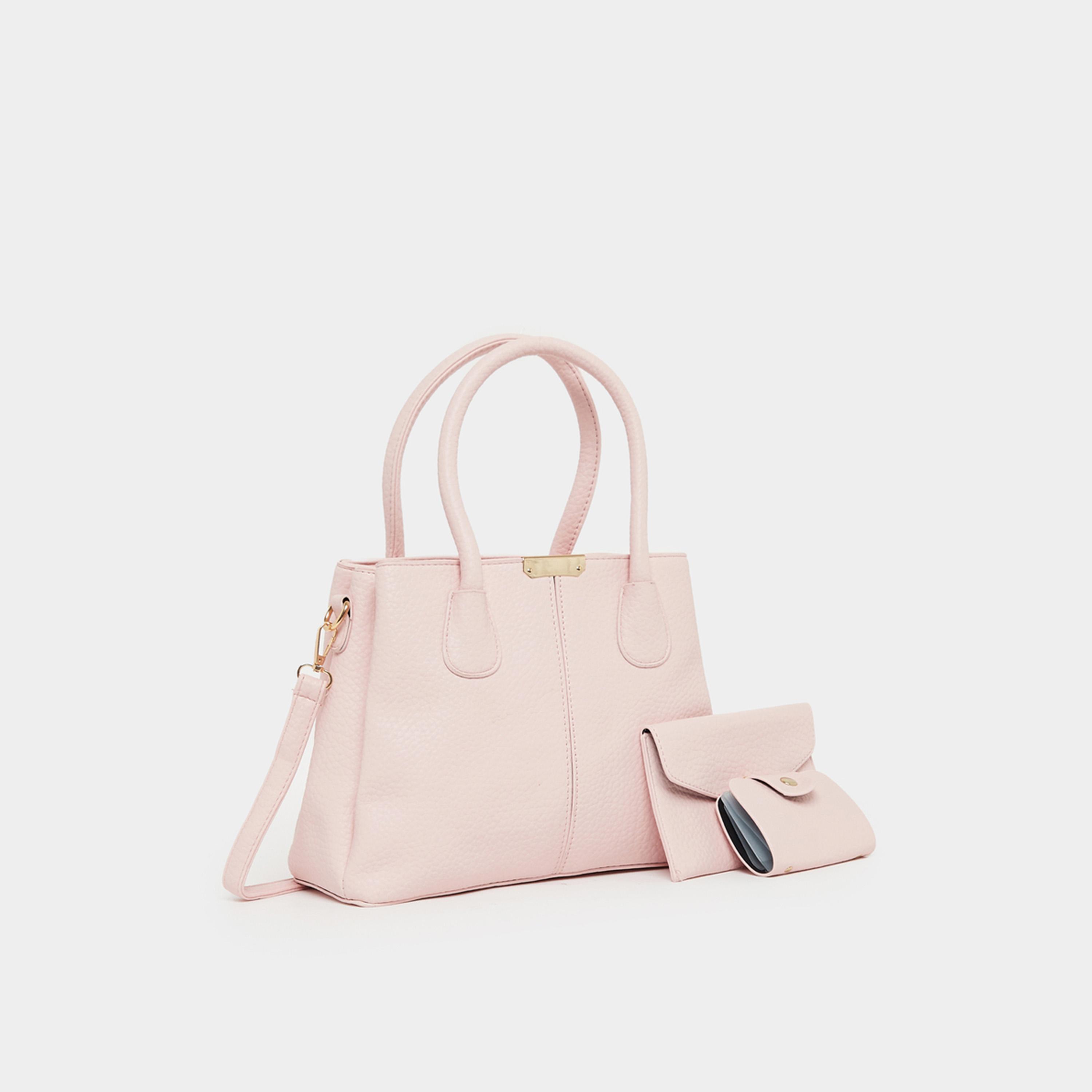 Styli Pebble Textured Handbag With Dual Handle-women-bagsandwallets-handbags-image-1