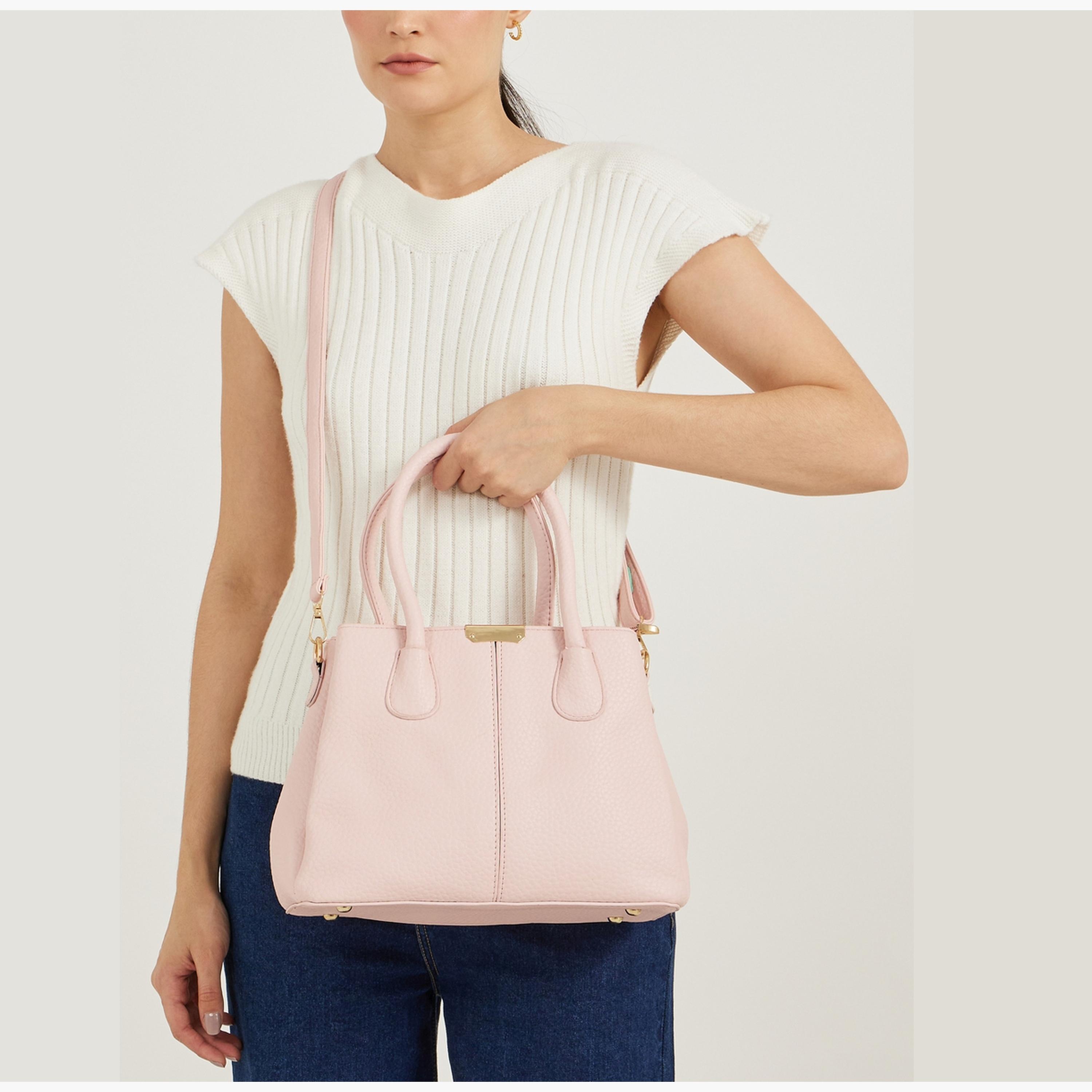 Styli Pebble Textured Handbag With Dual Handle-women-bagsandwallets-handbags-image-2