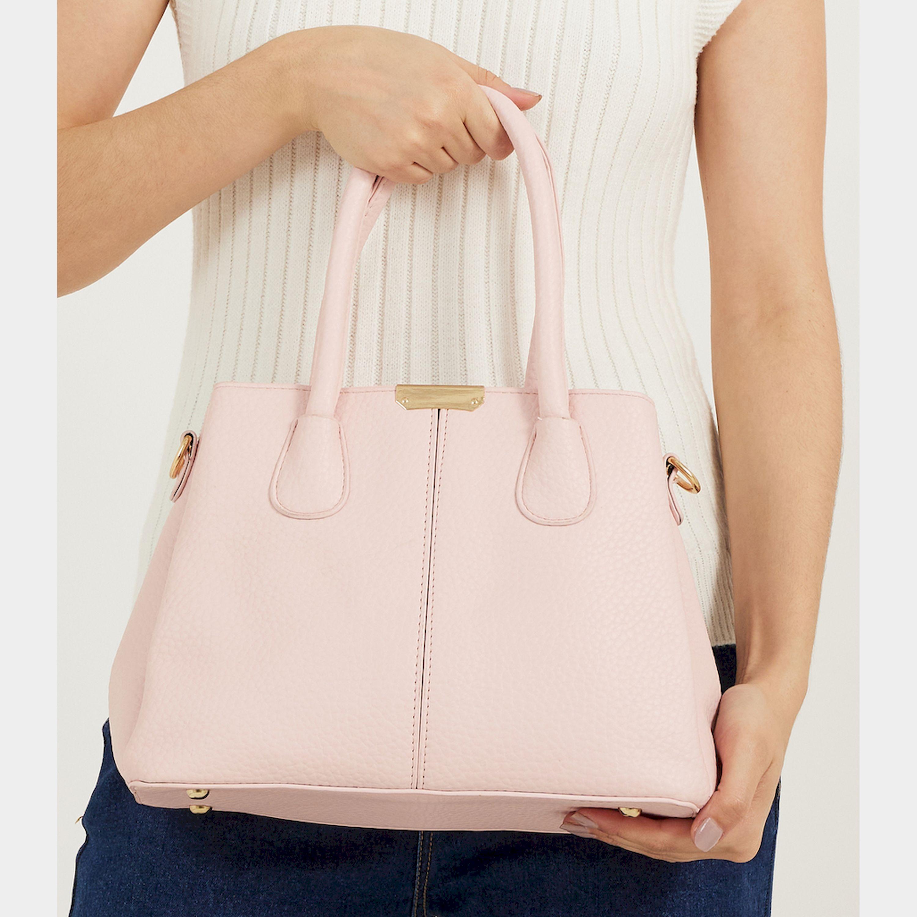 Styli Pebble Textured Handbag With Dual Handle-women-bagsandwallets-handbags-image-3