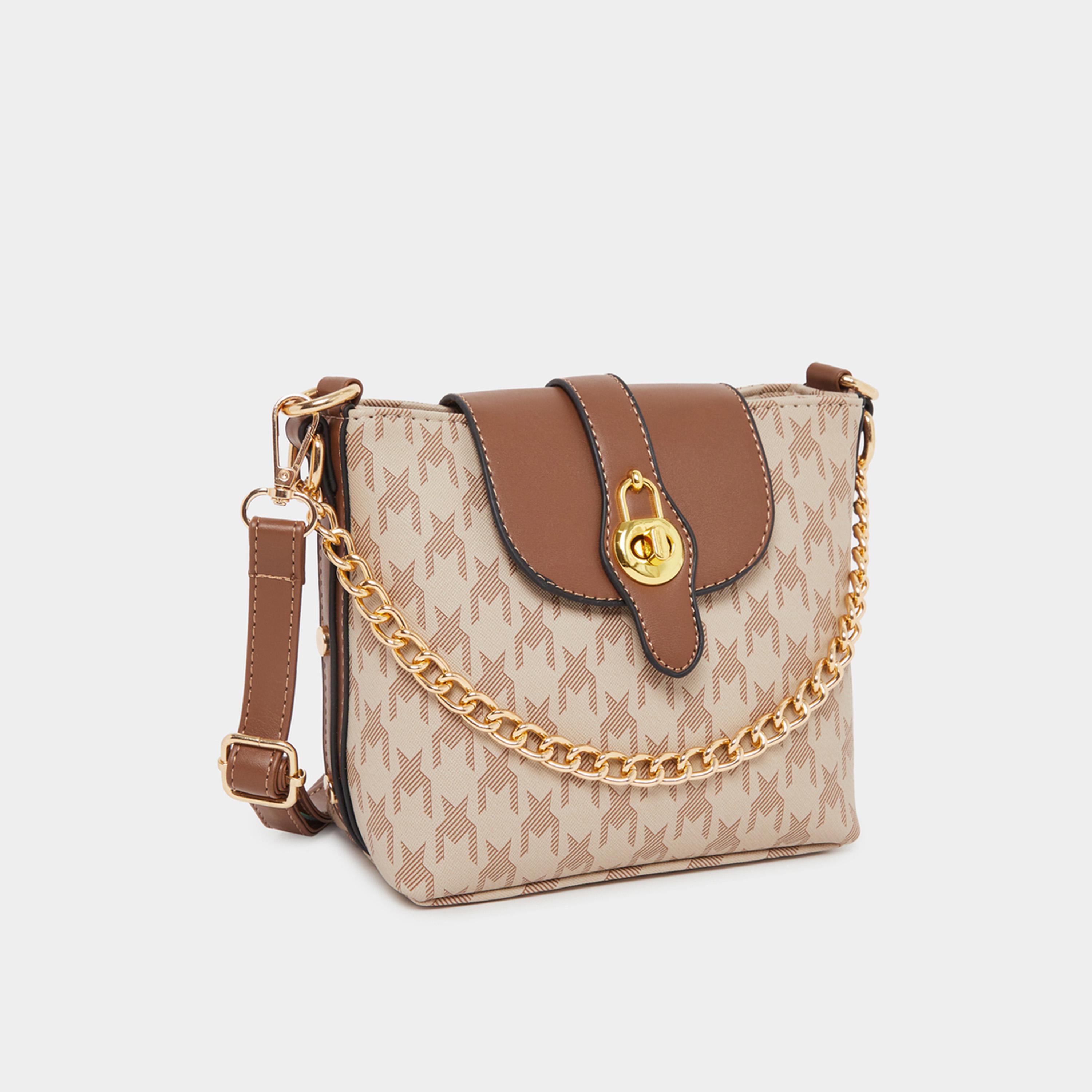 Styli All Over Print Shoulder Bag With Chain Handle-women-bagsandwallets-handbags-image-1
