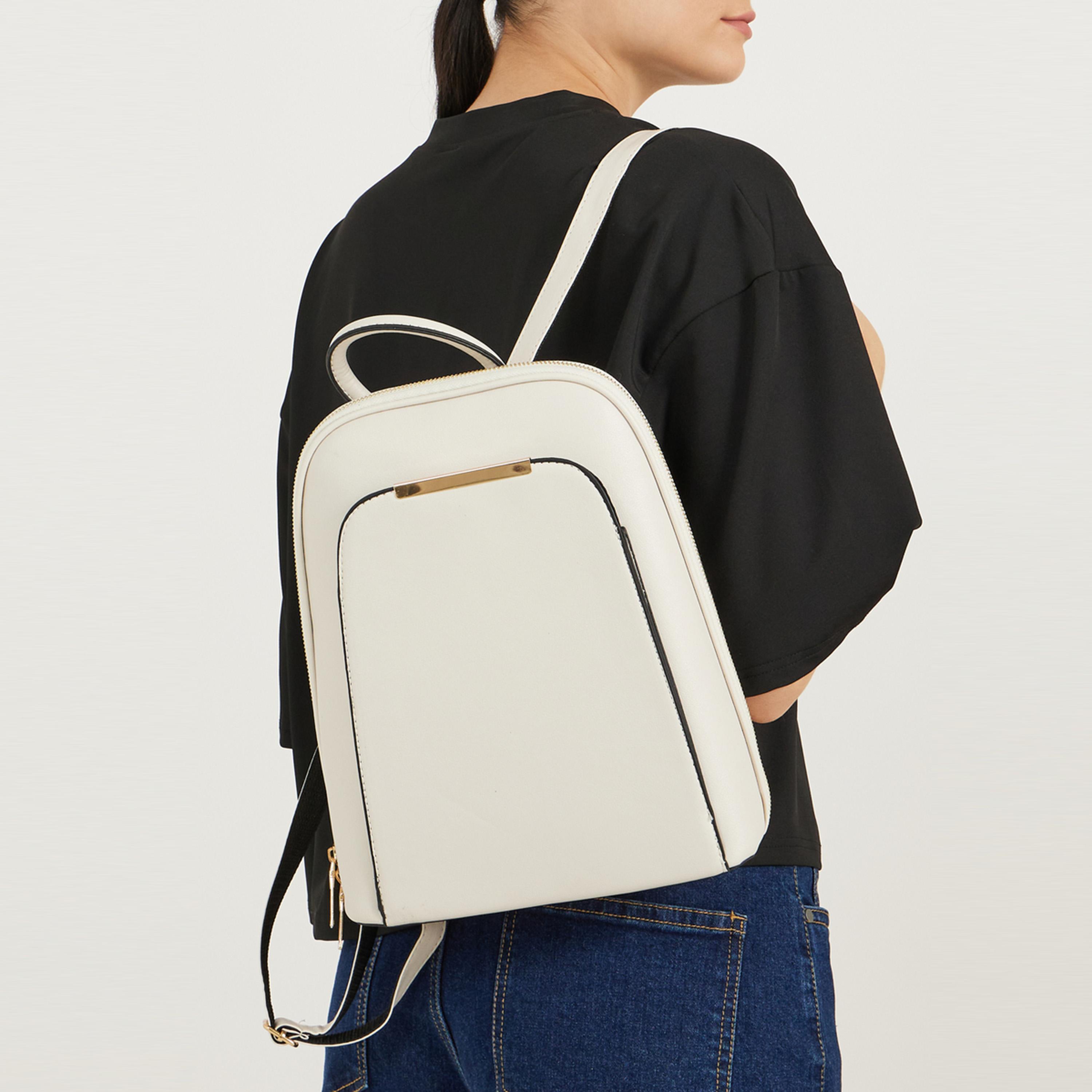 ستايلي - حقيبة ظهر سادة بسحّاب-women-bagsandwallets-backpacks-image-3