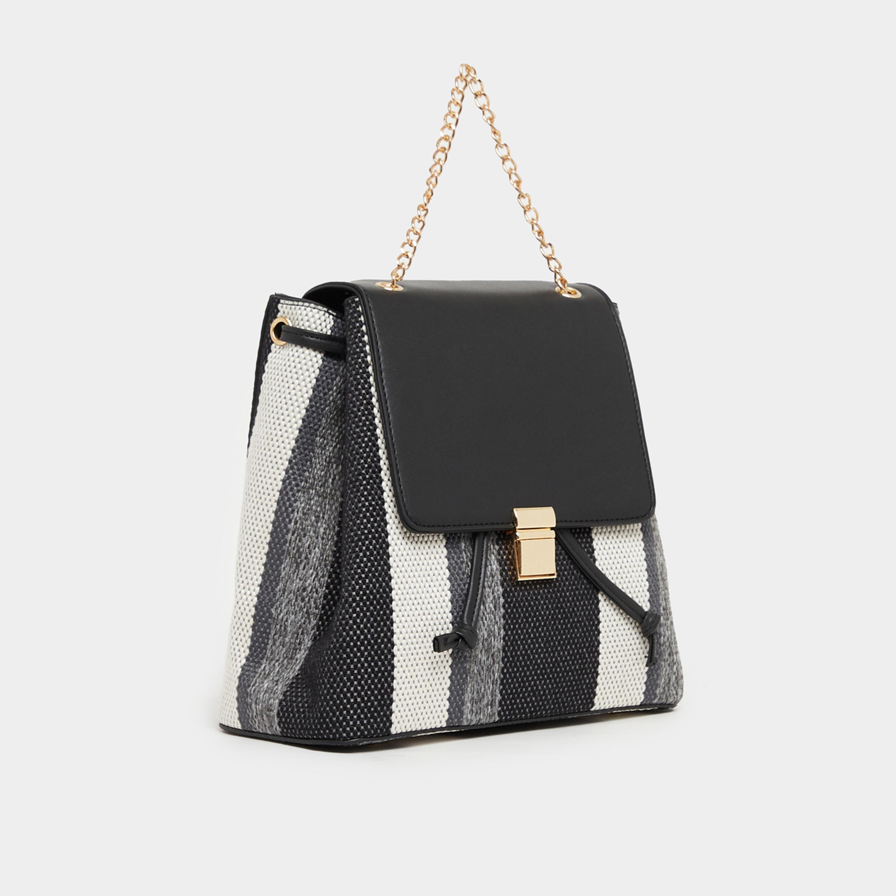 ستايلي - حقيبة ظهر تريتون المخططة المزخرفة-women-bagsandwallets-backpacks-image-1