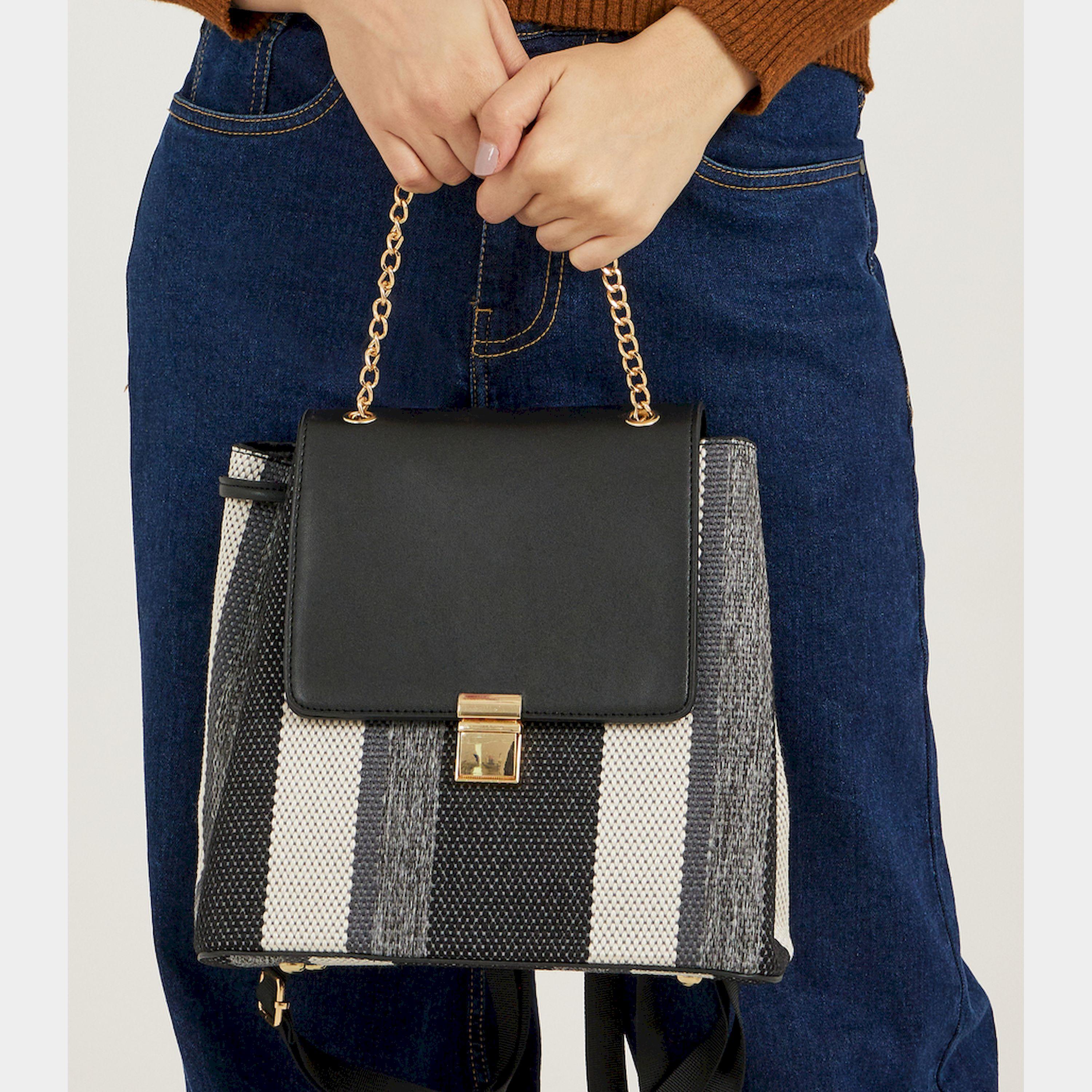 ستايلي - حقيبة ظهر تريتون المخططة المزخرفة-women-bagsandwallets-backpacks-image-2