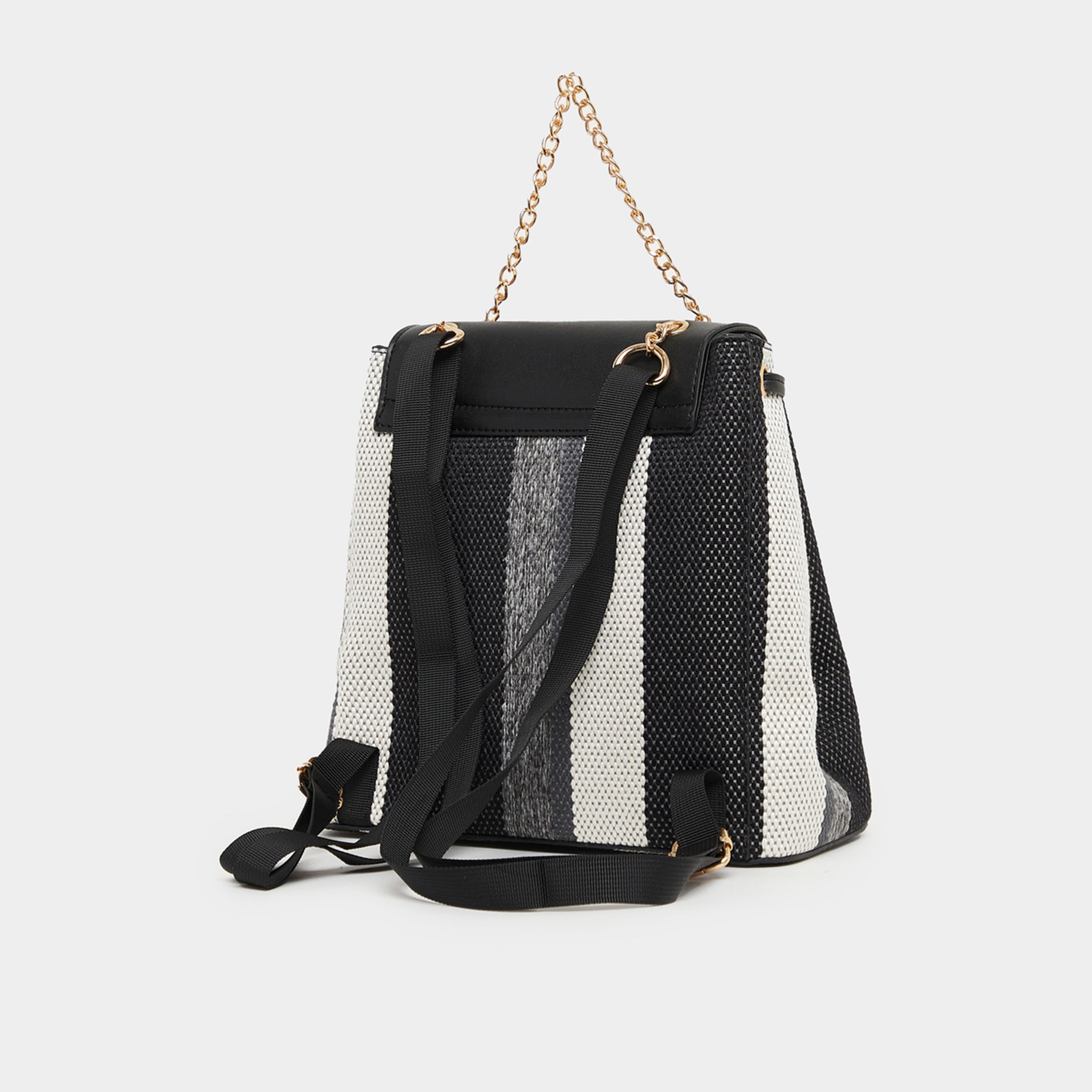 Styli Tritone Striped Textured Backpack-women-bagsandwallets-backpacks-image-3