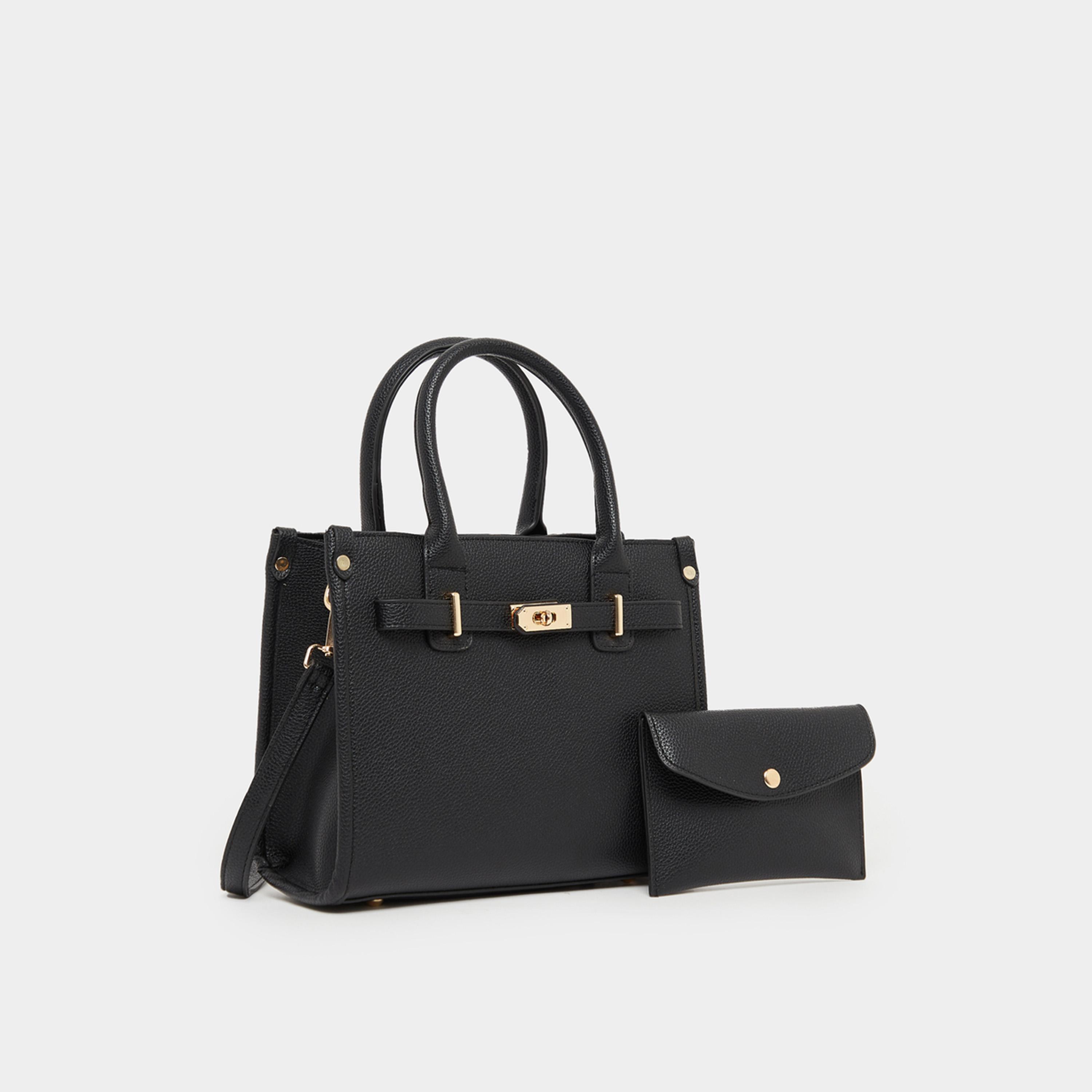 ستايلي - حقيبة يد منقوشة مع قفل دوار-women-bagsandwallets-handbags-image-1