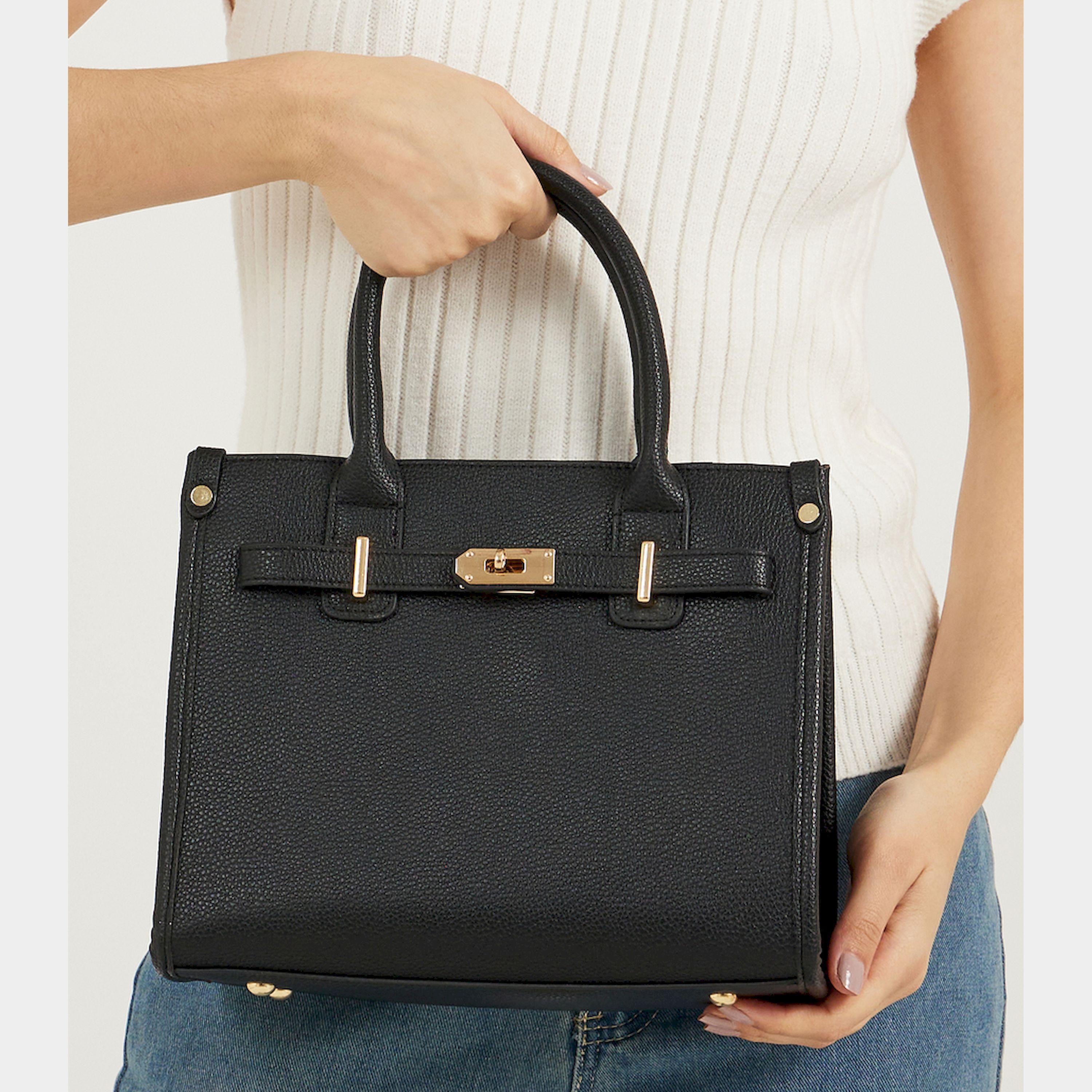 ستايلي - حقيبة يد منقوشة مع قفل دوار-women-bagsandwallets-handbags-image-2