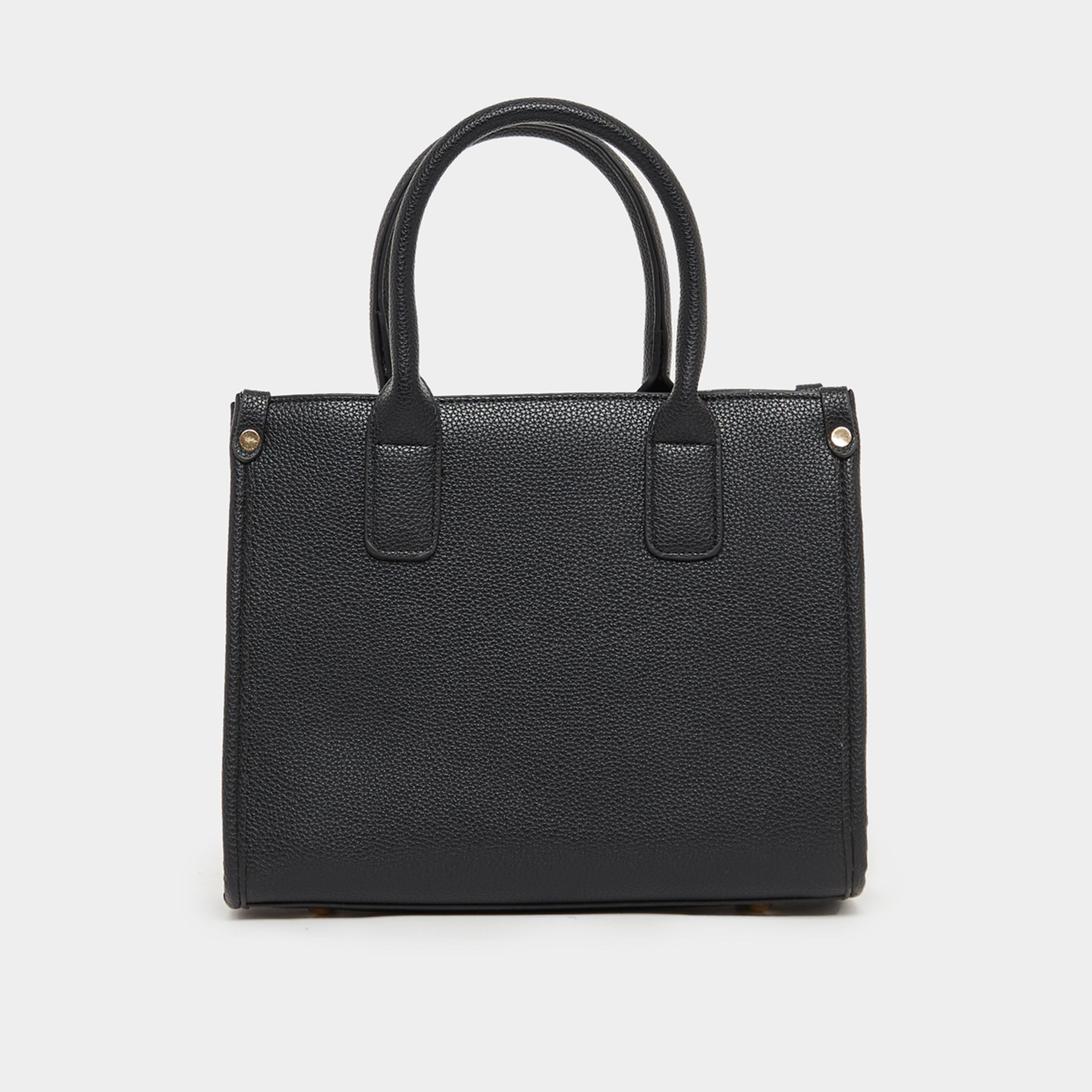 Styli Textured Handbag With Turn-Lock Closure-women-bagsandwallets-handbags-image-3