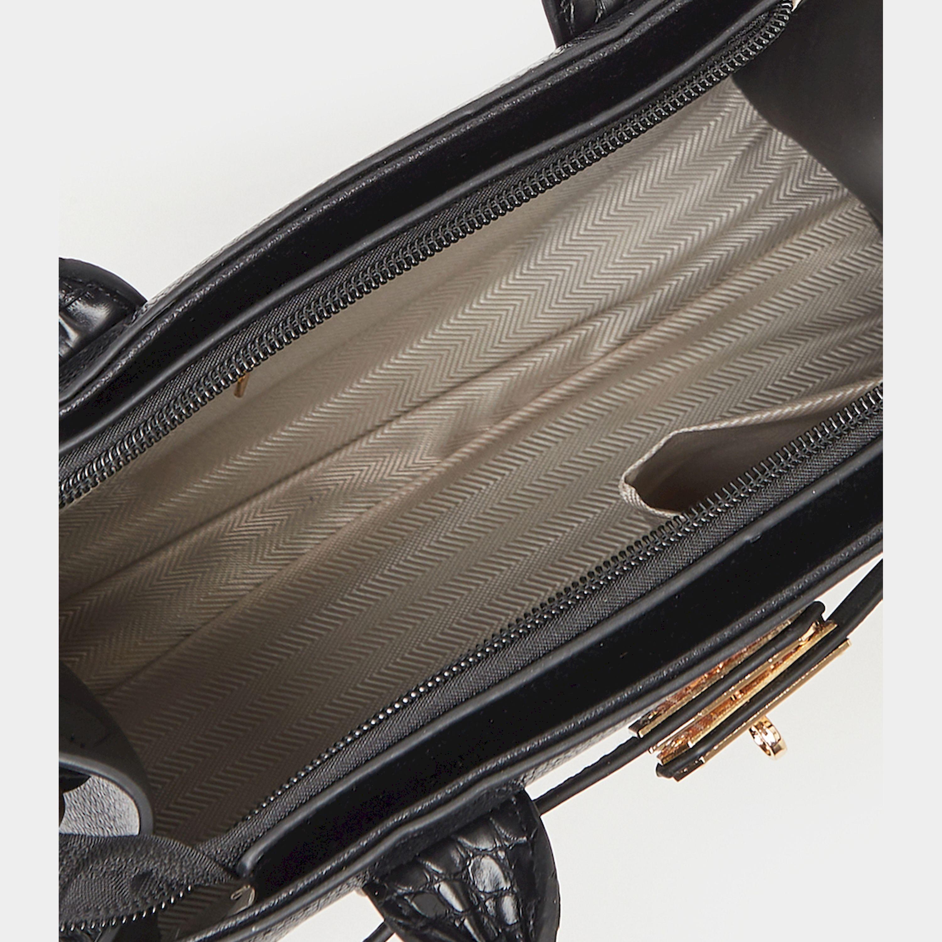Styli Textured Handbag With Turn-Lock Closure-women-bagsandwallets-handbags-image-5