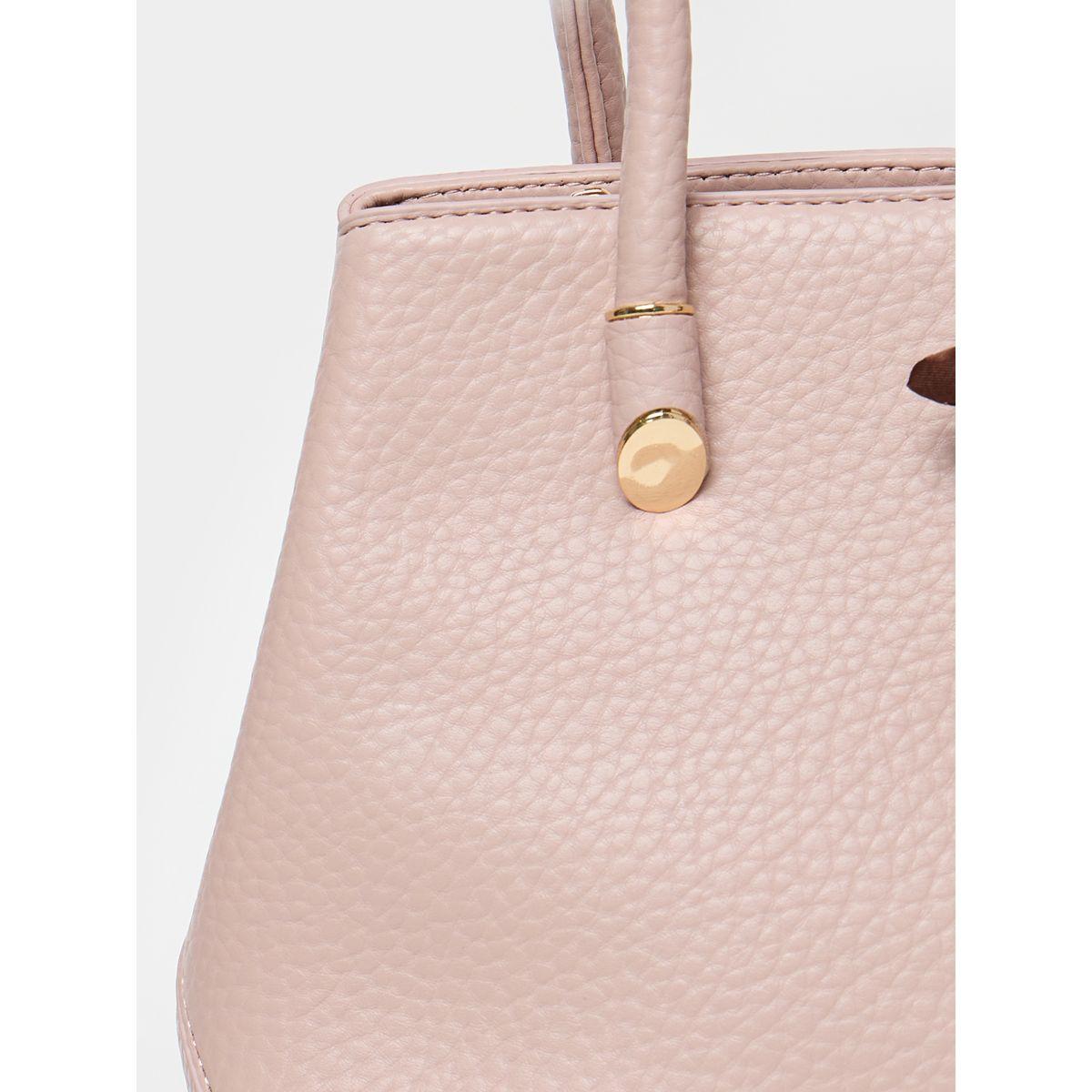 Textured Handbag with Printed Scarf Detail-women-bagsandwallets-handbags-image-4
