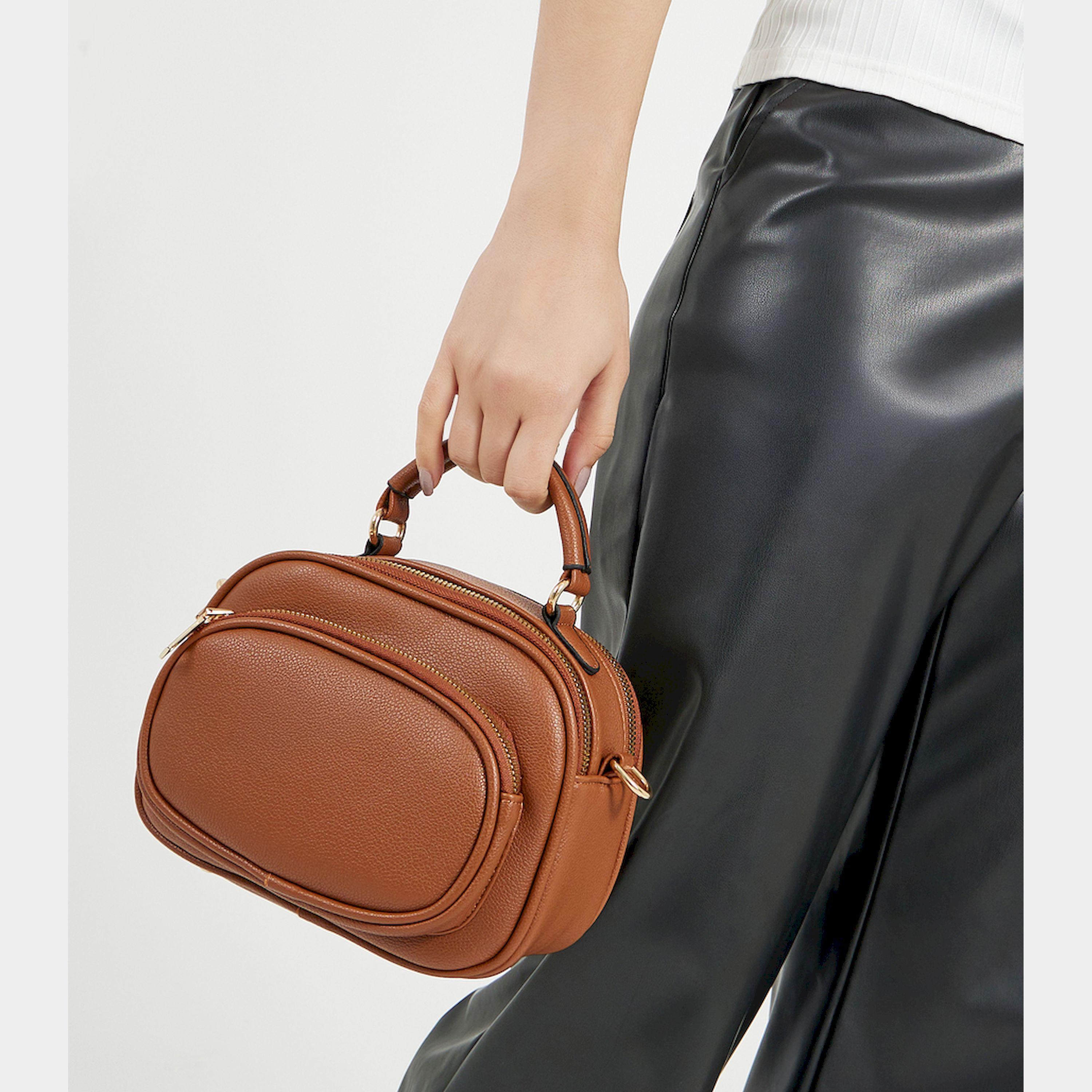 Styli Solid Crossbody Bag With Top Handle-women-bagsandwallets-handbags-image-3