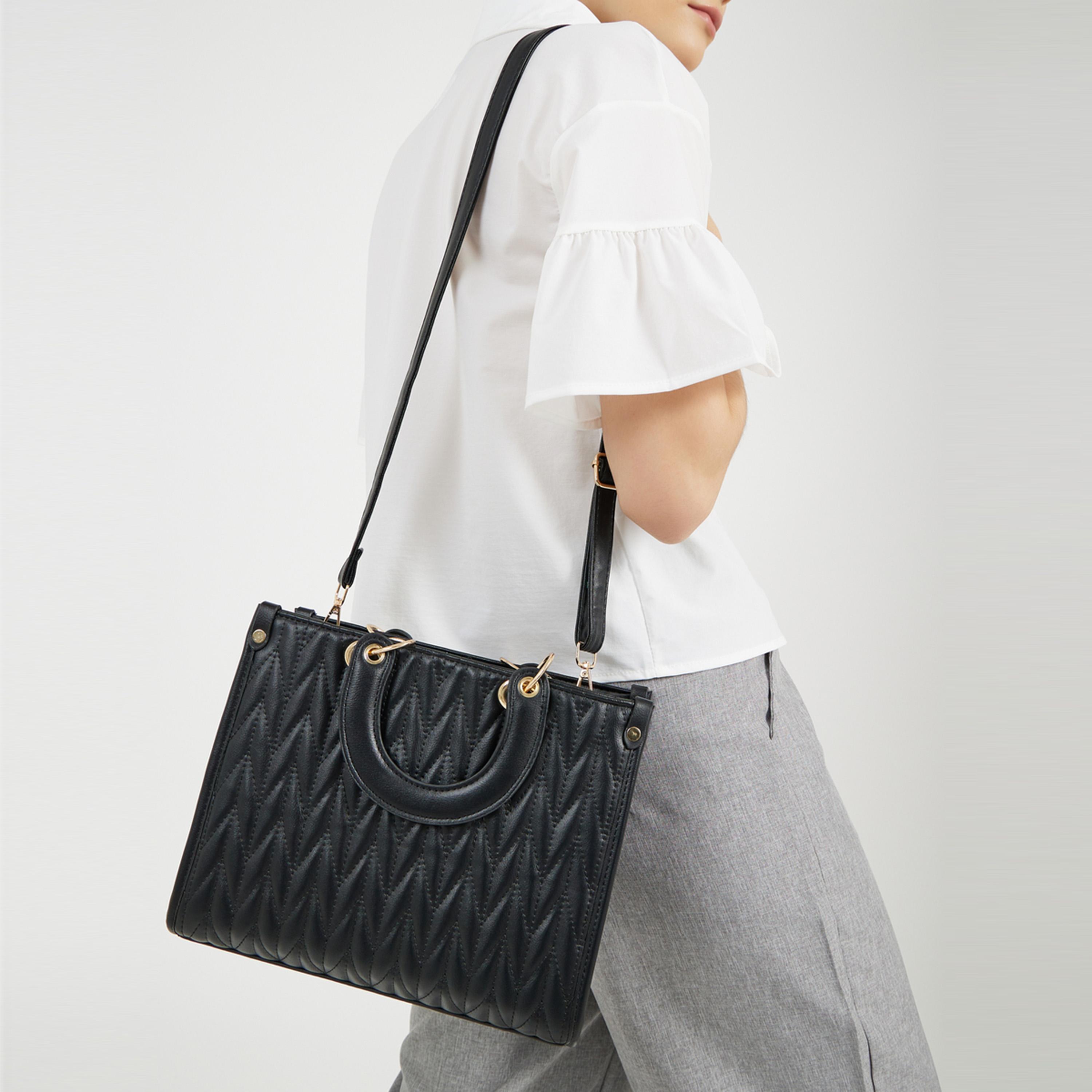 ستايلي - حقيبة يد مبطنة مع حزام كتف قابل للفصل-women-bagsandwallets-handbags-image-2