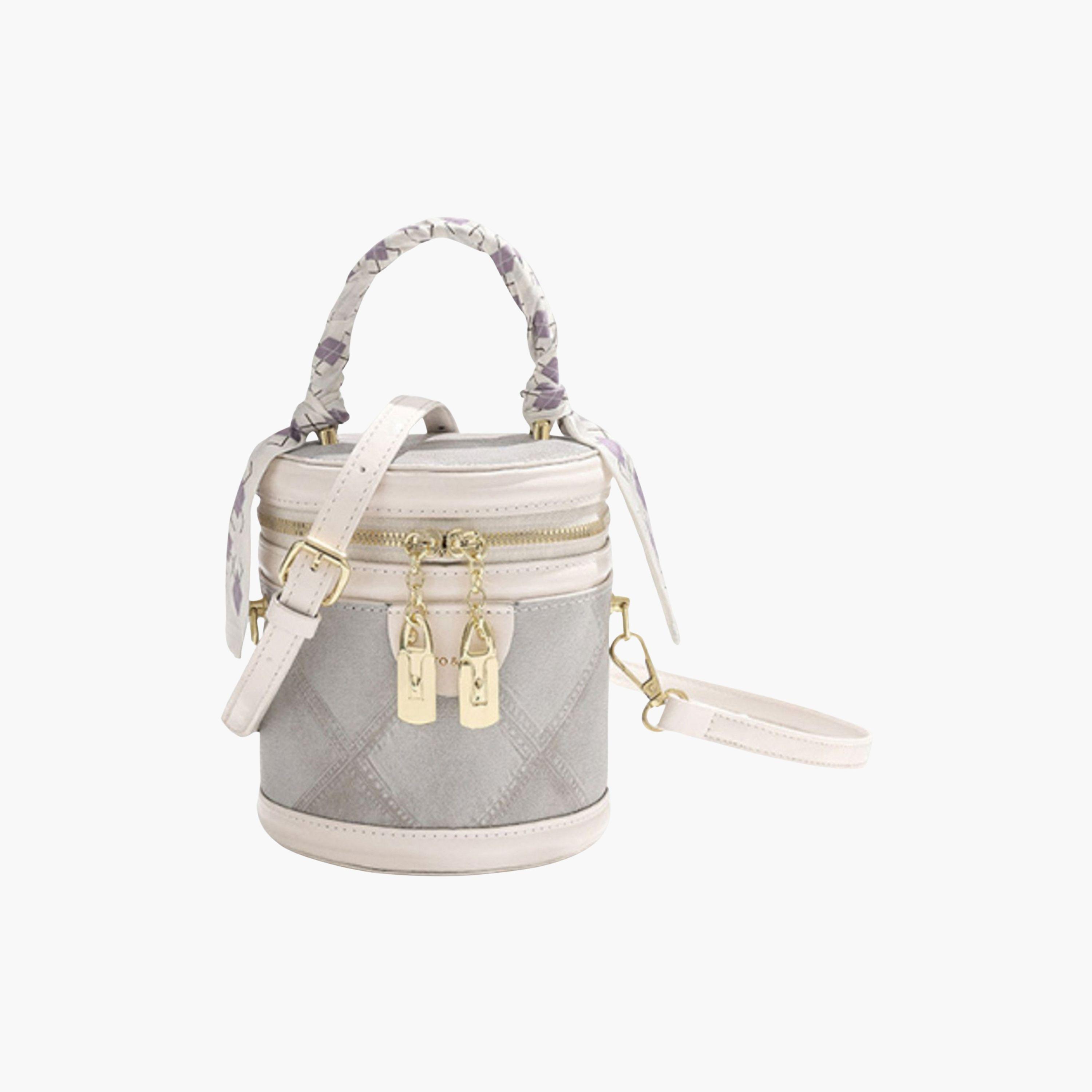 Styli Quilted Bucket Bag with Detachable Sling Strap-women-bagsandwallets-handbags-image-1