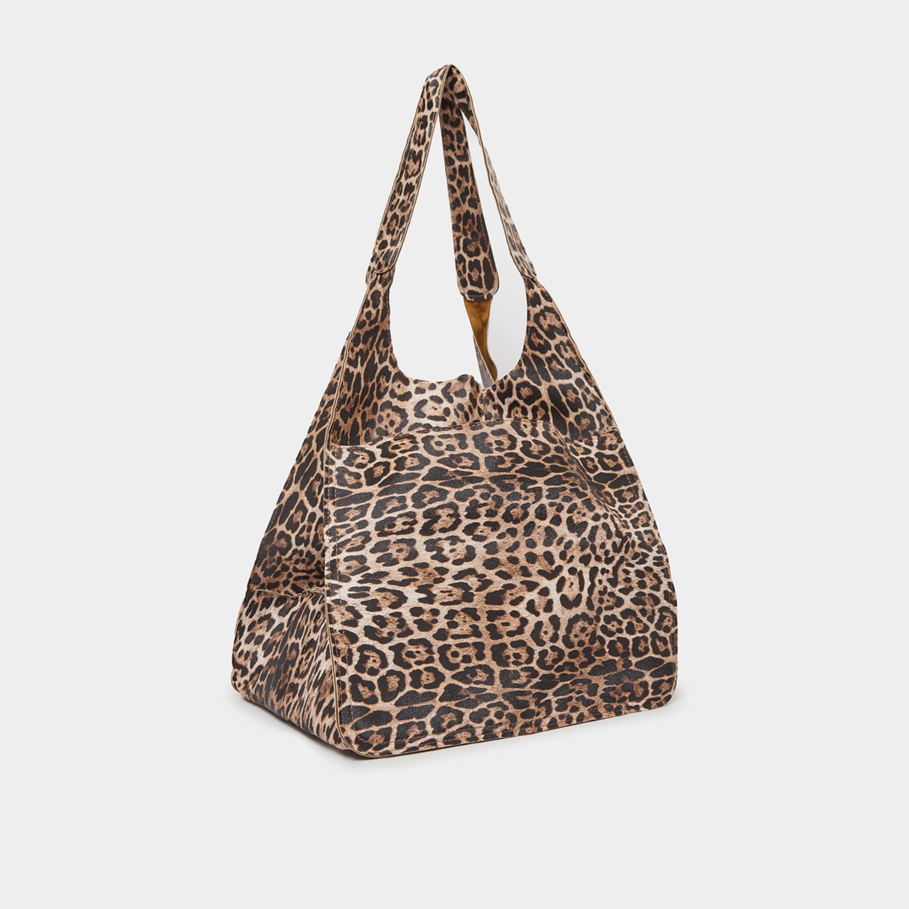 Styli Leopard Print Shoulder Bag With Double Handle-women-bagsandwallets-handbags-image-1