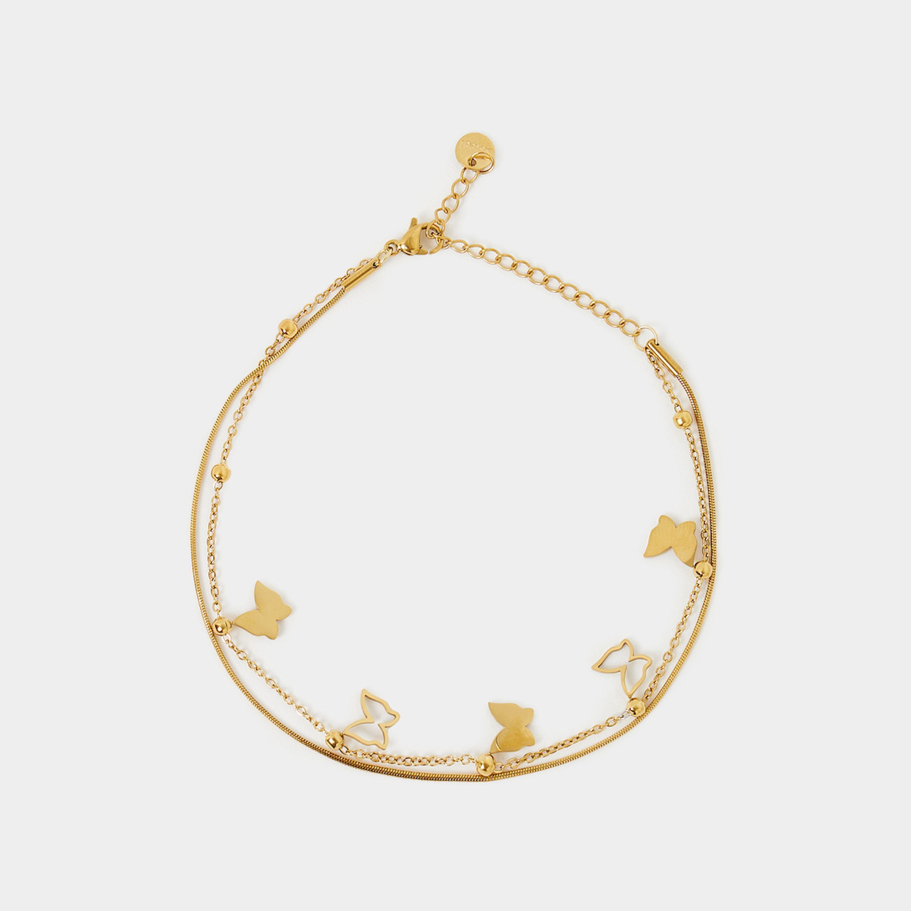 ستايلي - خلخال مزدوج على شكل فراشة-women-watchesandjewellery-jewellery-anklets-image-1