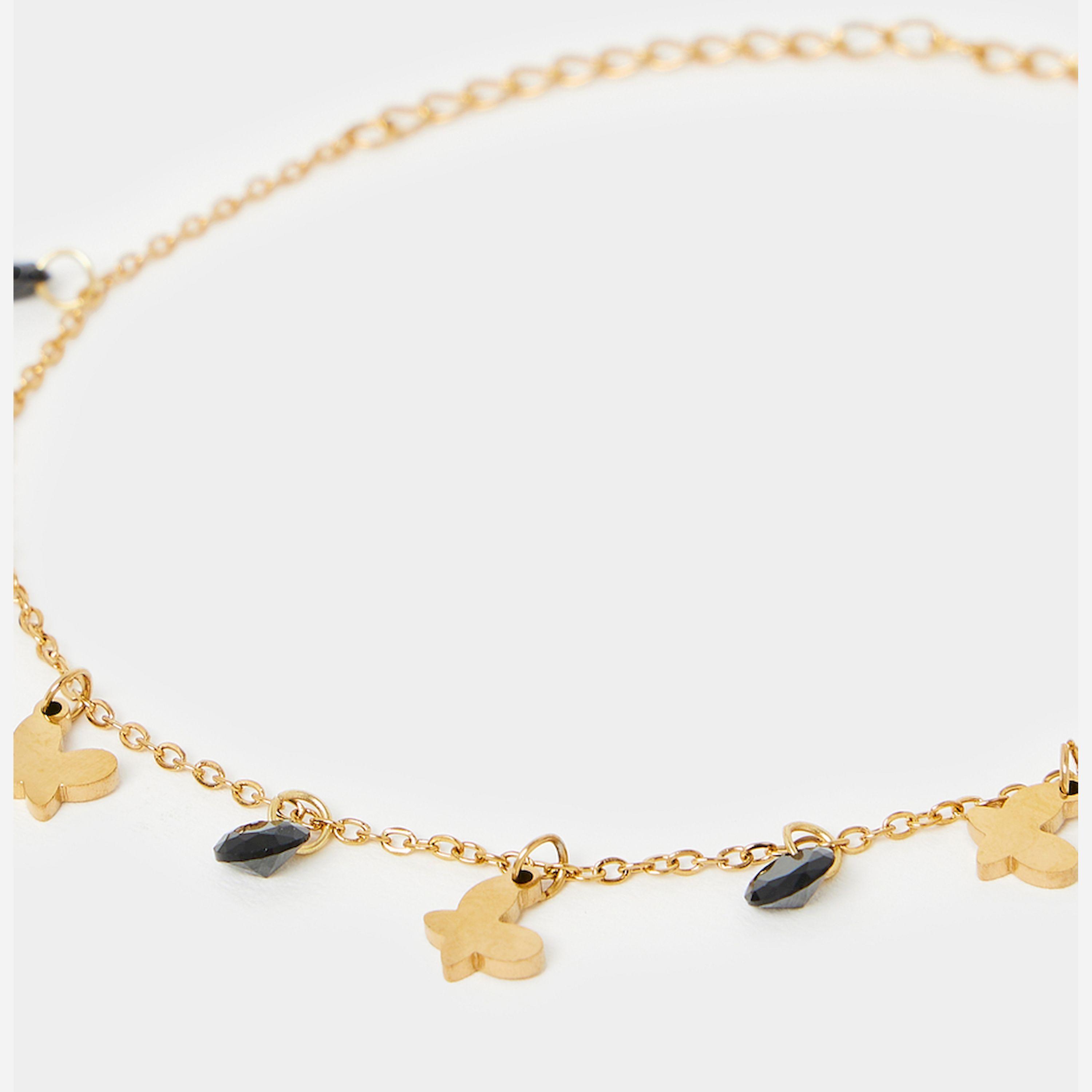 Styli Butterfly Drop Anklet-women-watchesandjewellery-jewellery-anklets-image-3