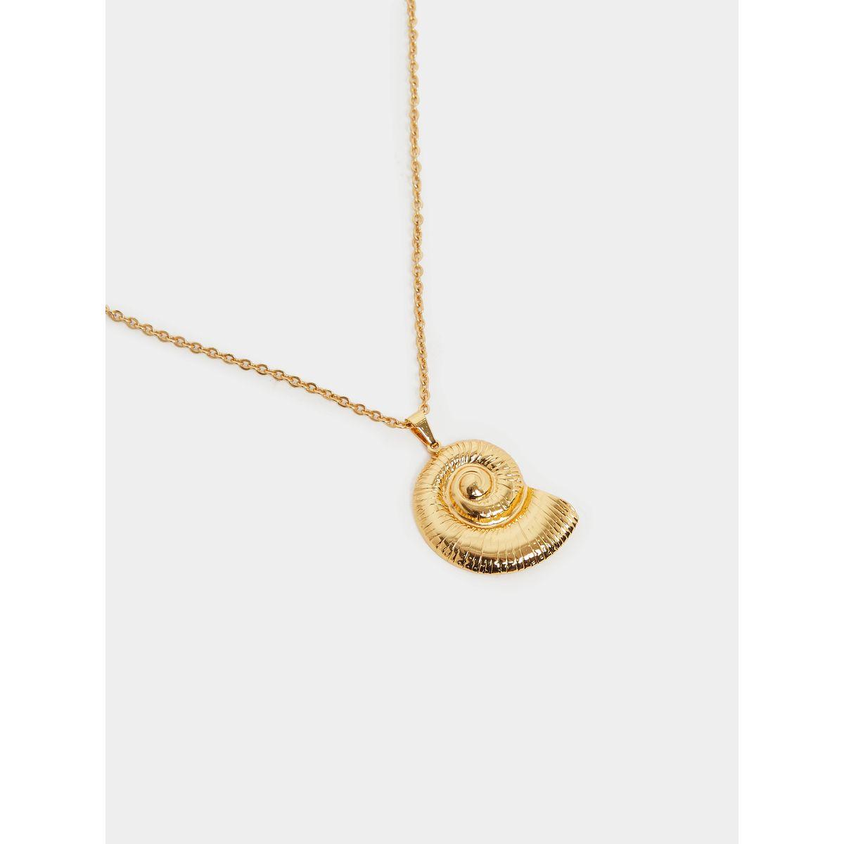 Styli Shell Design Pendant Necklace and Stud Earrings Set-women-watchesandjewellery-jewellery-jewellerysets-image-3