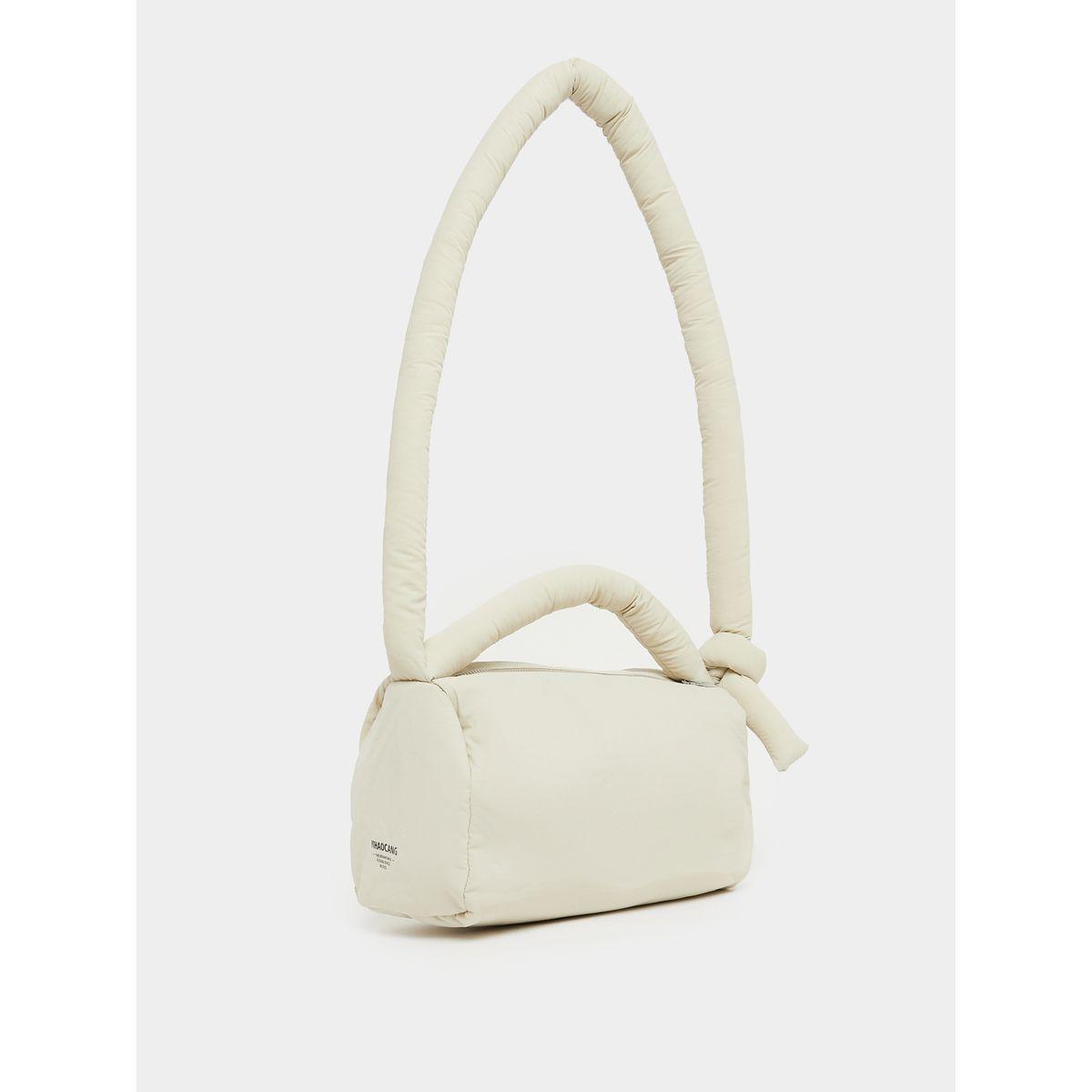 Minimal Print Handbag with Knotted Strap-women-bagsandwallets-handbags-image-1